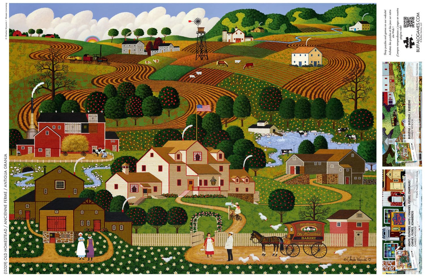 Buffalo Games Charles Wysocki - Old Homestead - 1000 Piece Jigsaw Puzzle - 26.75 x 19.75 in - Puzzles for Adults 1000 Pieces - Full Color Poster Included - Relaxing Screen Free Activity