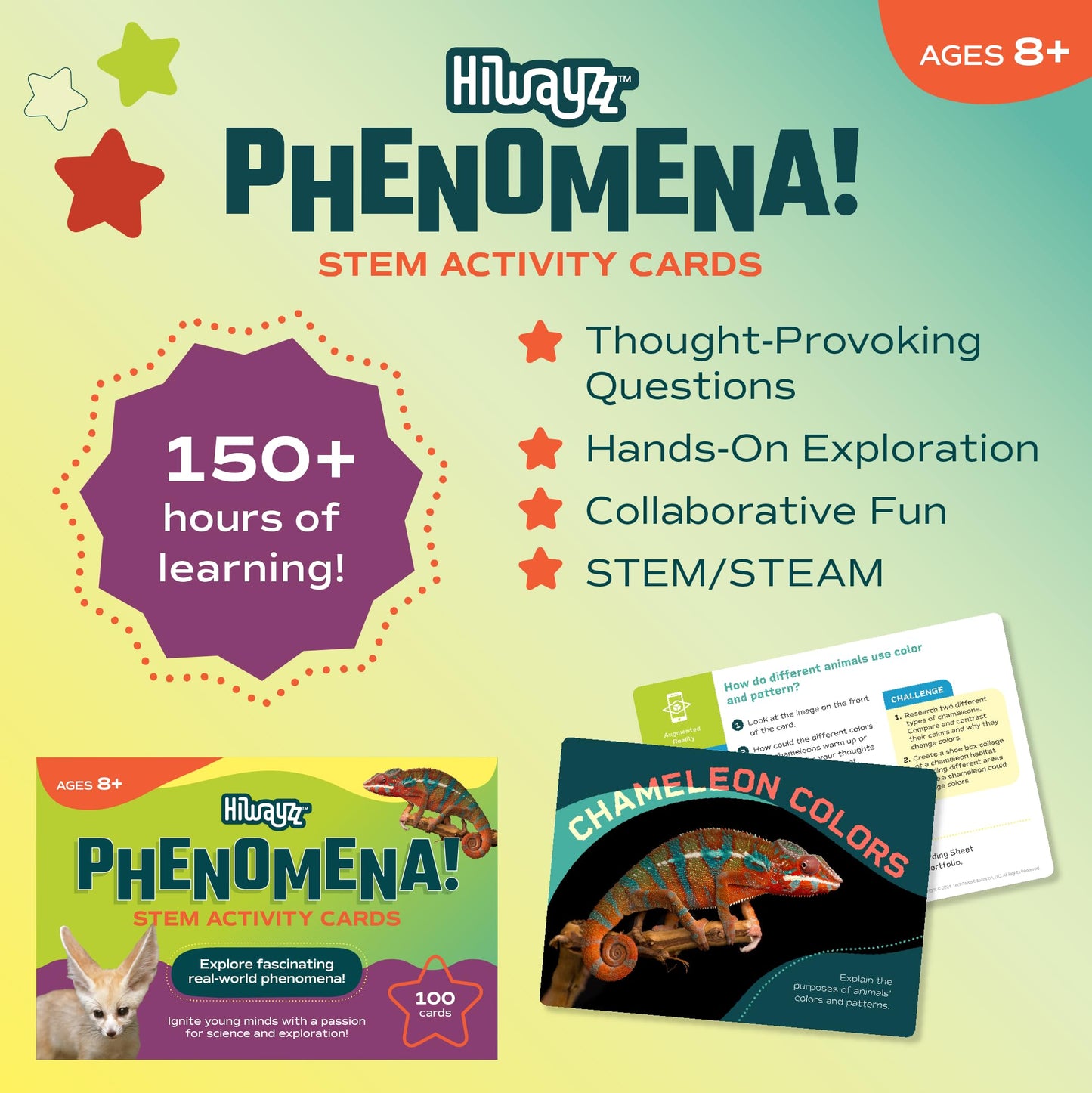 Hiwayzz STEM Activity Cards Ages 8+ | 100 Cards for Classroom Activities | Over 150 Hours of Hands-On Science Exploration | Teacher Must-Haves