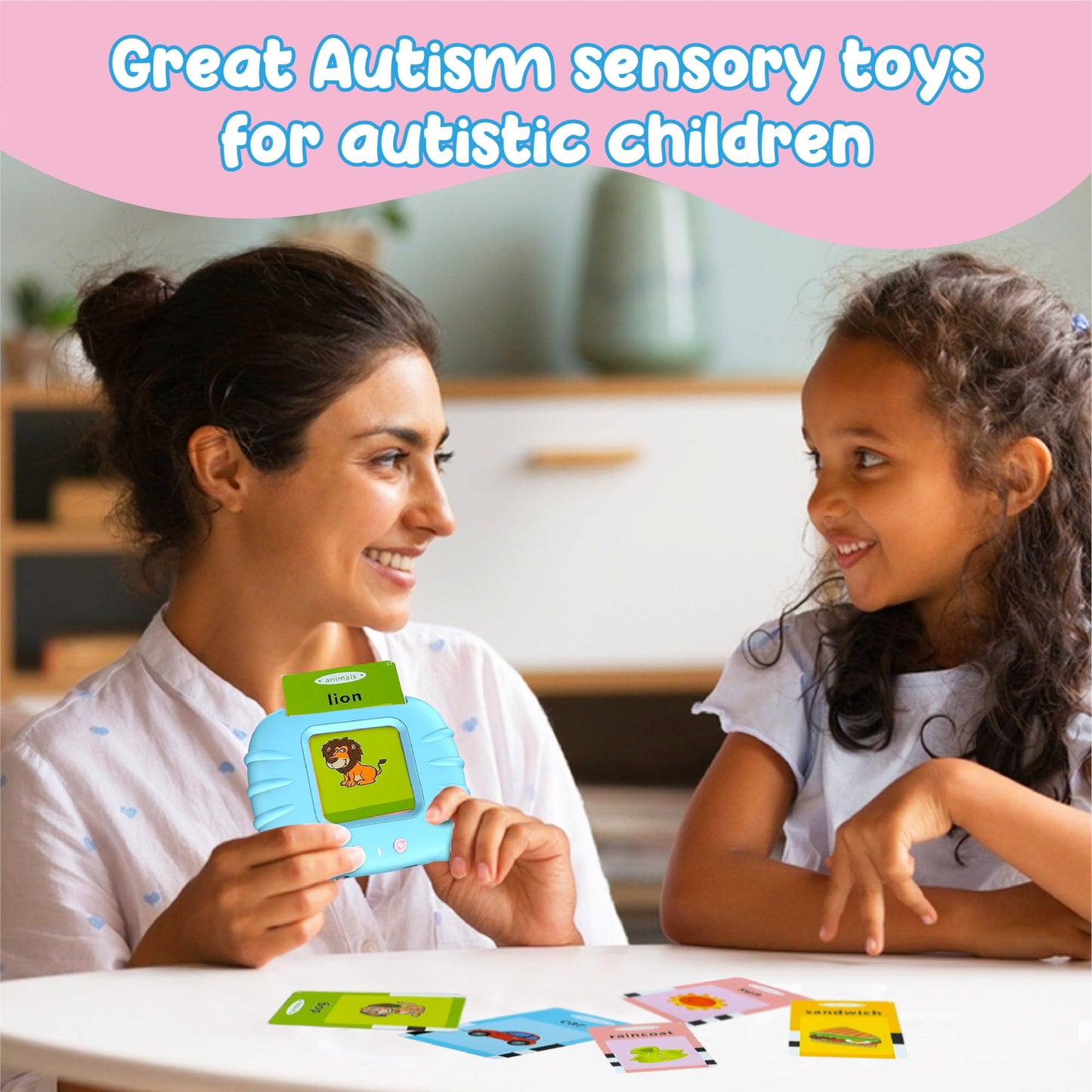Toddler Toys Sight Words Talking Flash Cards for Ages 2 3 4 Boys and Girls, Autism Sensory Toy for Autistic Children, Learning Educational Montessori Speech Therapy Toys 224 Sight Words