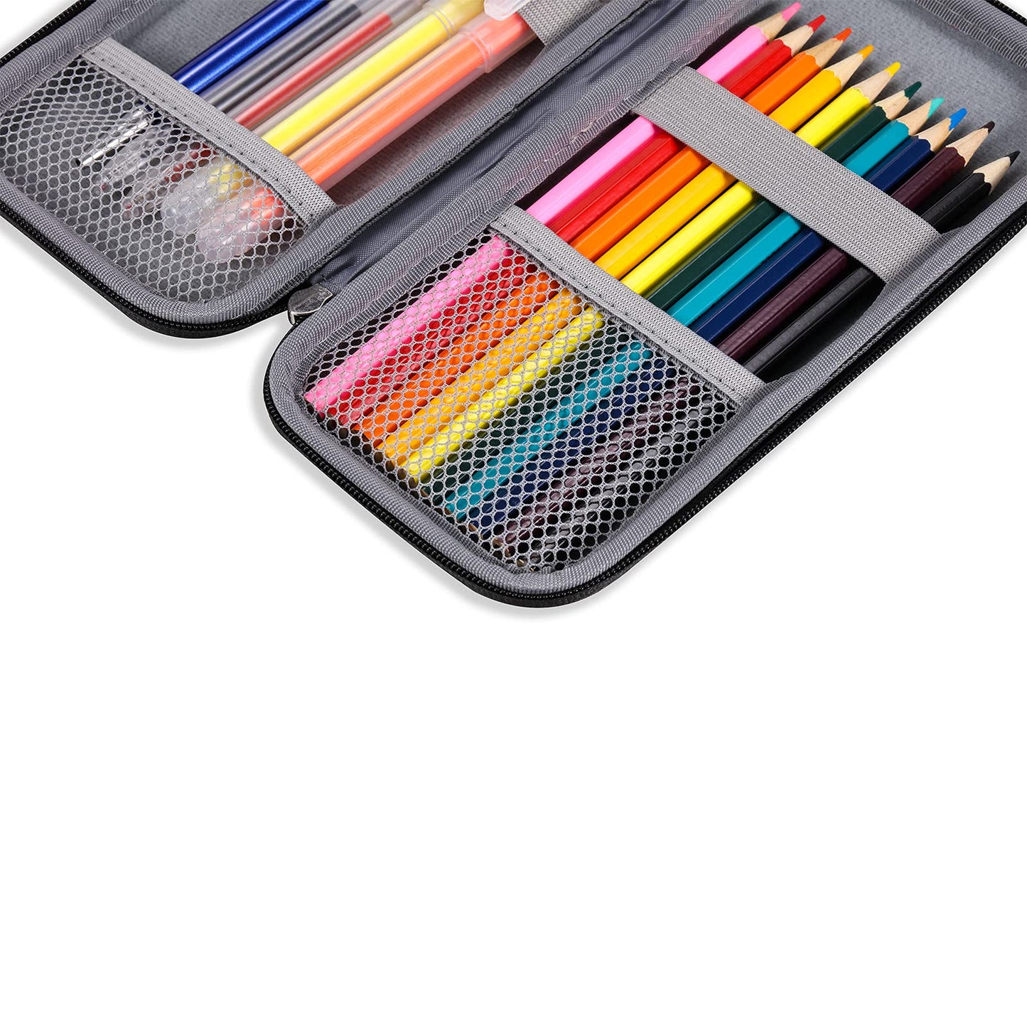 iDream365 Upgraded Hard Pencil Case Box for Adults,Durable Pen Carrying Case with Zipper-Gray
