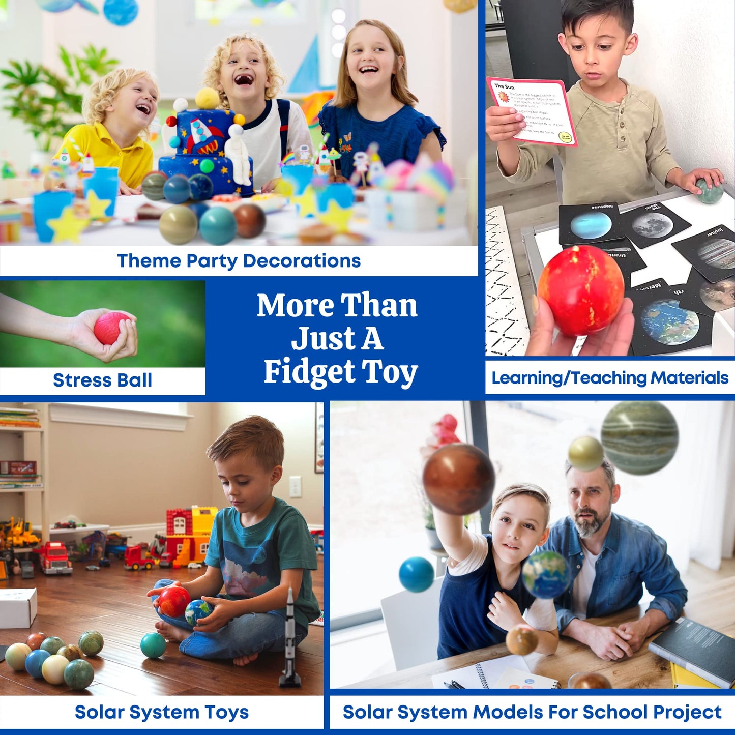 Planets for Kids Solar System Toys 3-5, Solar System for Kids, Space Toys for Kid 5-7, Science Toy Model, Space Balls, Astronaut Toy