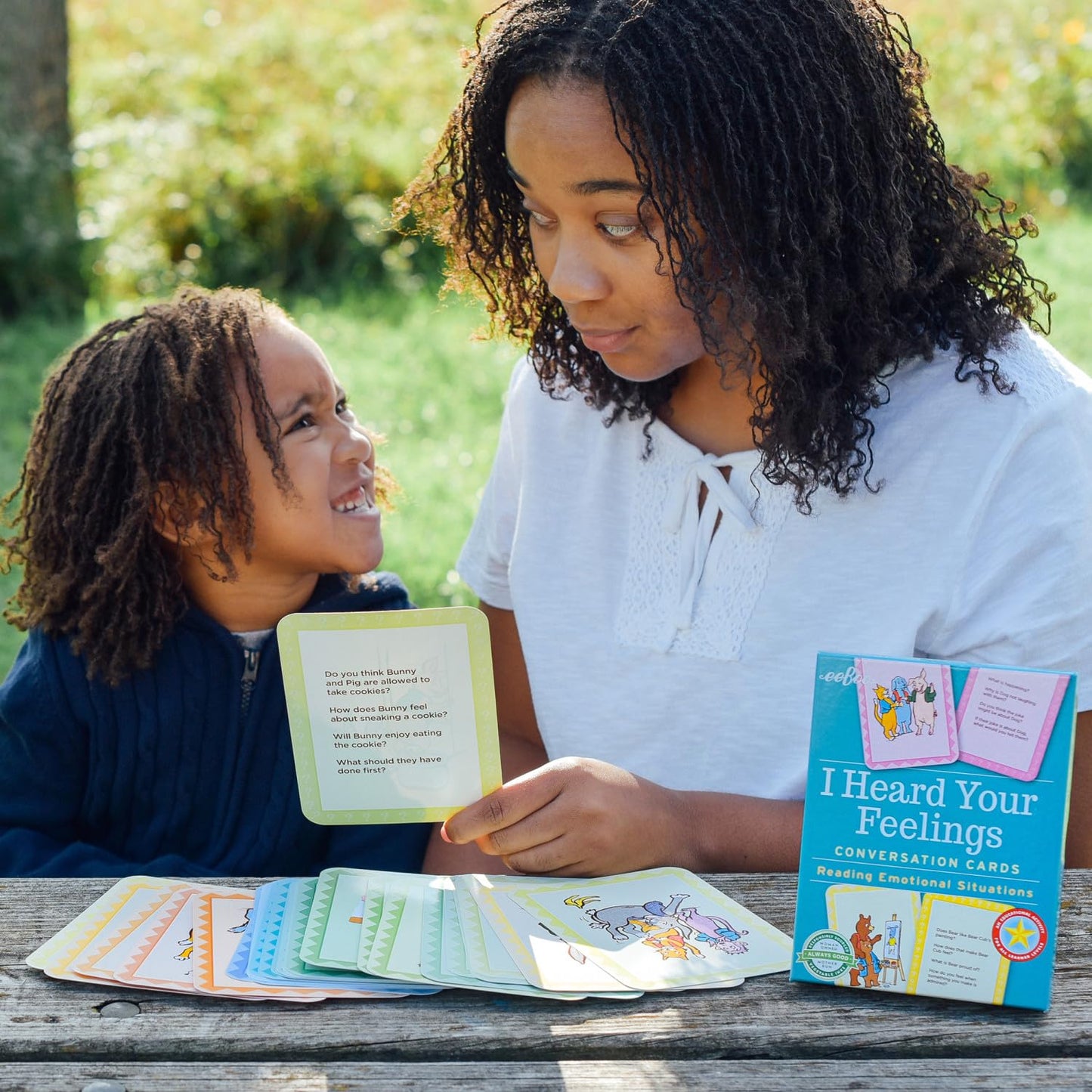 eeBoo: I Heard Your Feelings - 48 Conversation Flashcards, Develops Empathy Through Friendly Illustrations of Emotional Situations, Develop Social and Emotional Intelligence, for Ages 3 and up