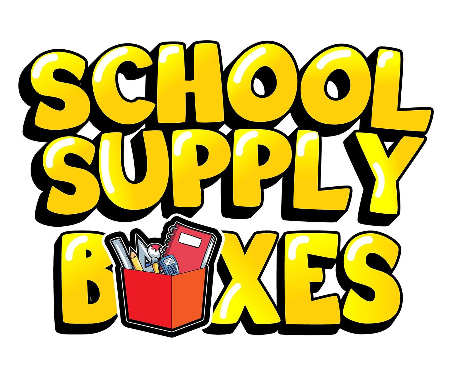 School Supply Boxes | Mega Bundle (1 Box) | Back to School Essentials Kit for Students & Teachers | Includes All of Your Back-to-School Needs for All Classes