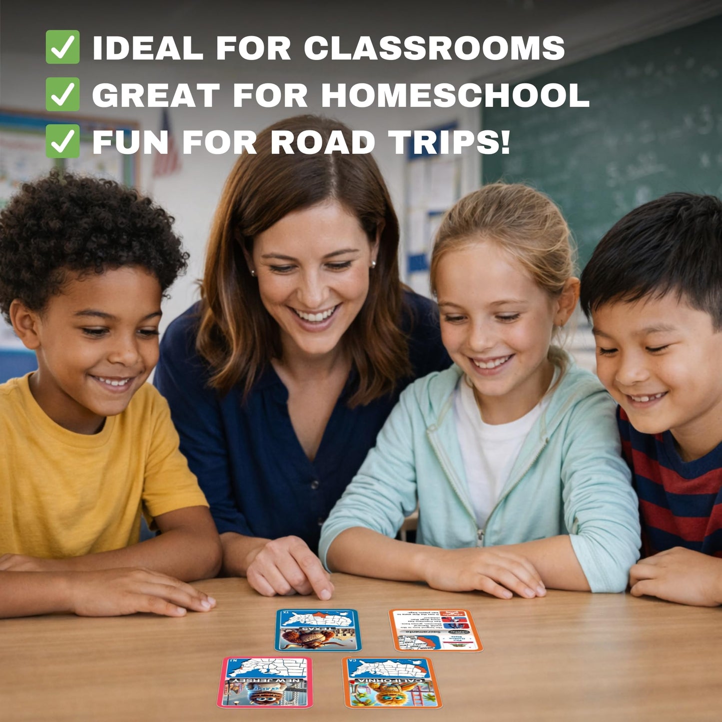 States Explorer – USA State Flashcards for Kids Ages 6+ | 50 United States Cards with Fun Facts, Capitals, Maps & Characters | Educational Geography Game | Perfect for Homeschool, Classroom & Travel