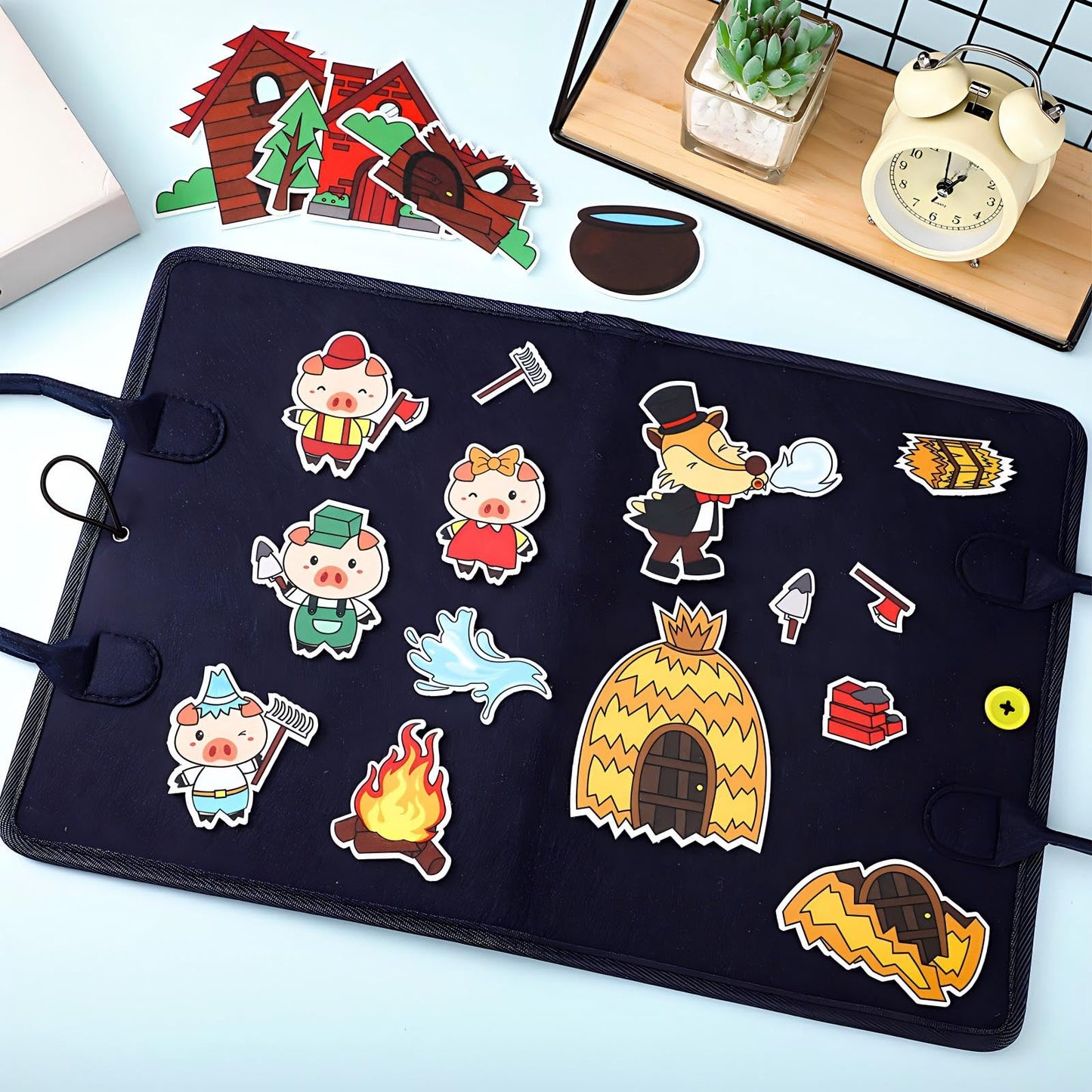 Windkream 12 Set Felt Board Stories Pieces Set Felt Animals Bible Fairy Tales for Preschool Animals Figures Flannel Board Stories for Toddlers Preschool Kindergarten Storytelling (Fairy Tales)