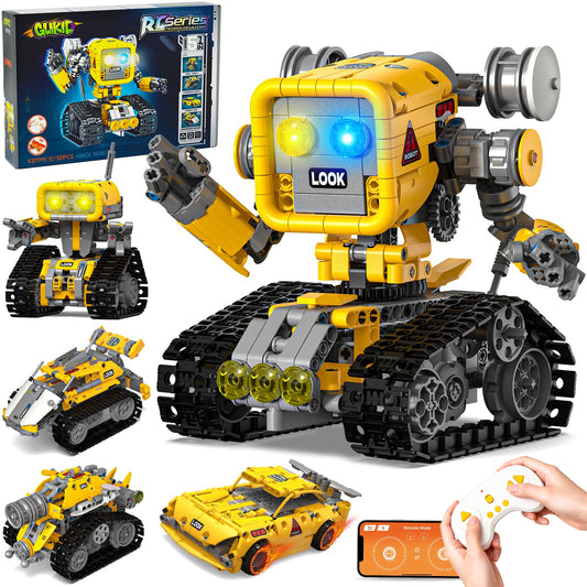 Glikid 5 in 1 STEM RC Robotics Kit, APP & Remote Control Robot Building Kit, DIY Science Kits for Kids Age 8-12, 8 Year Old Boy Birthday Gift