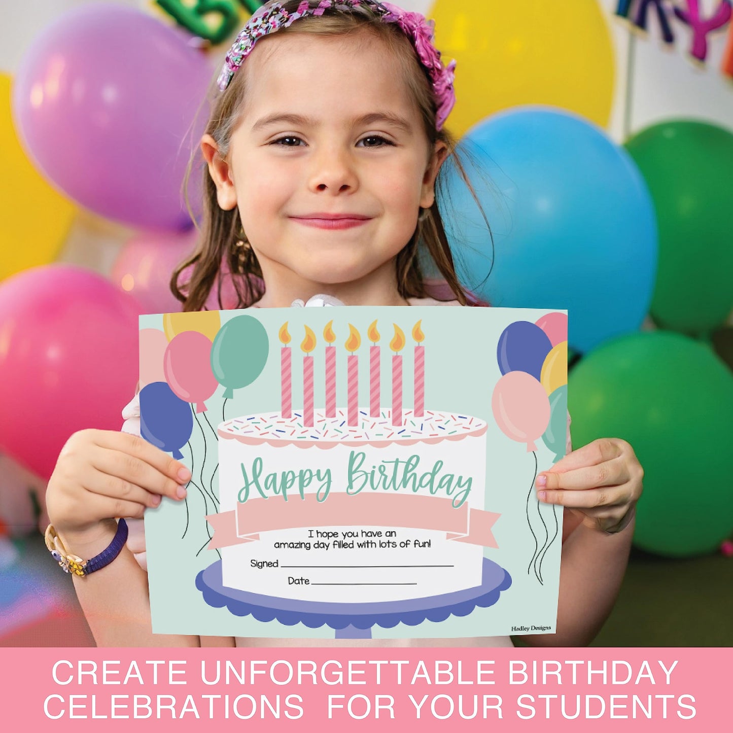 Happy Birthday Certificates for Students - 25 Student Birthday Certificates for Kids Classroom Must Haves, Teacher Supplies for Classroom Elementary, Pastel Teacher Essentials