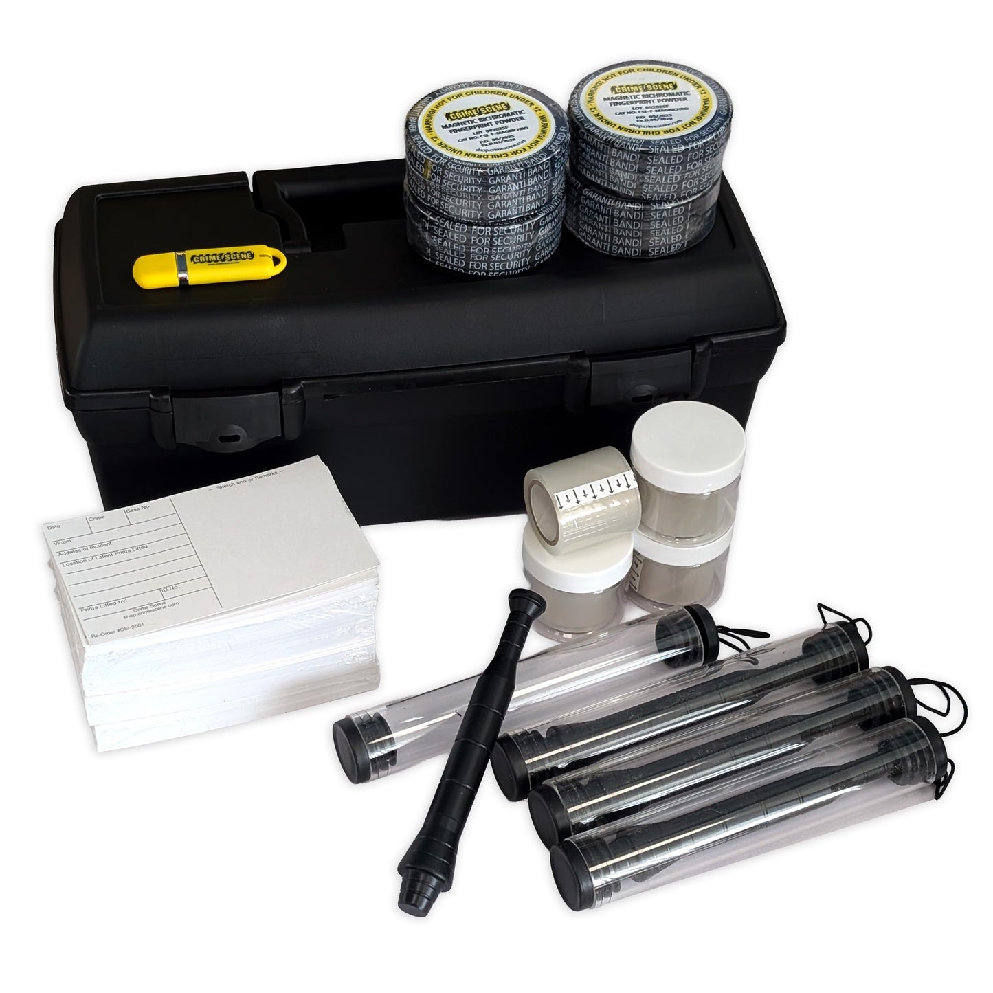 Classroom Fingerprint Kit - Serves 4 Work Groups of Students - Lift at Least 100 Fingerprints (Magnetic Grey)