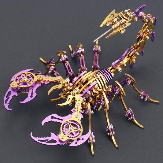 YUEZUDPO 3D Metal Puzzles for Adults, Scorpion 3D Metal Model Kits to Build DIY Colorful 3D Puzzle Ornaments for Adults,Teens Birthday Christmas