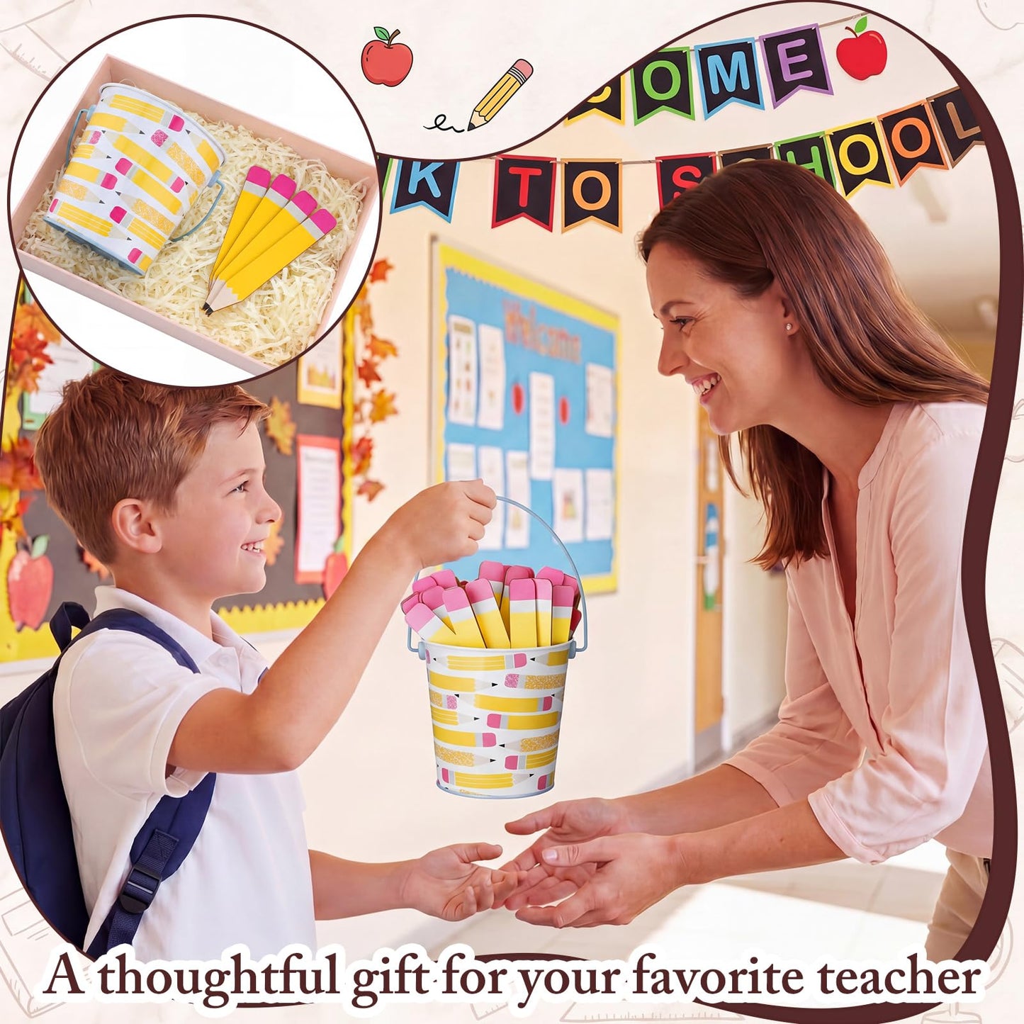 ReliThick 101 Pcs Pencil Flip Name Sticks with Metal Buckets Back to School Talking Sticks with Metal Holder Set for Classroom Management Tool Teacher Essentials Educational Activities