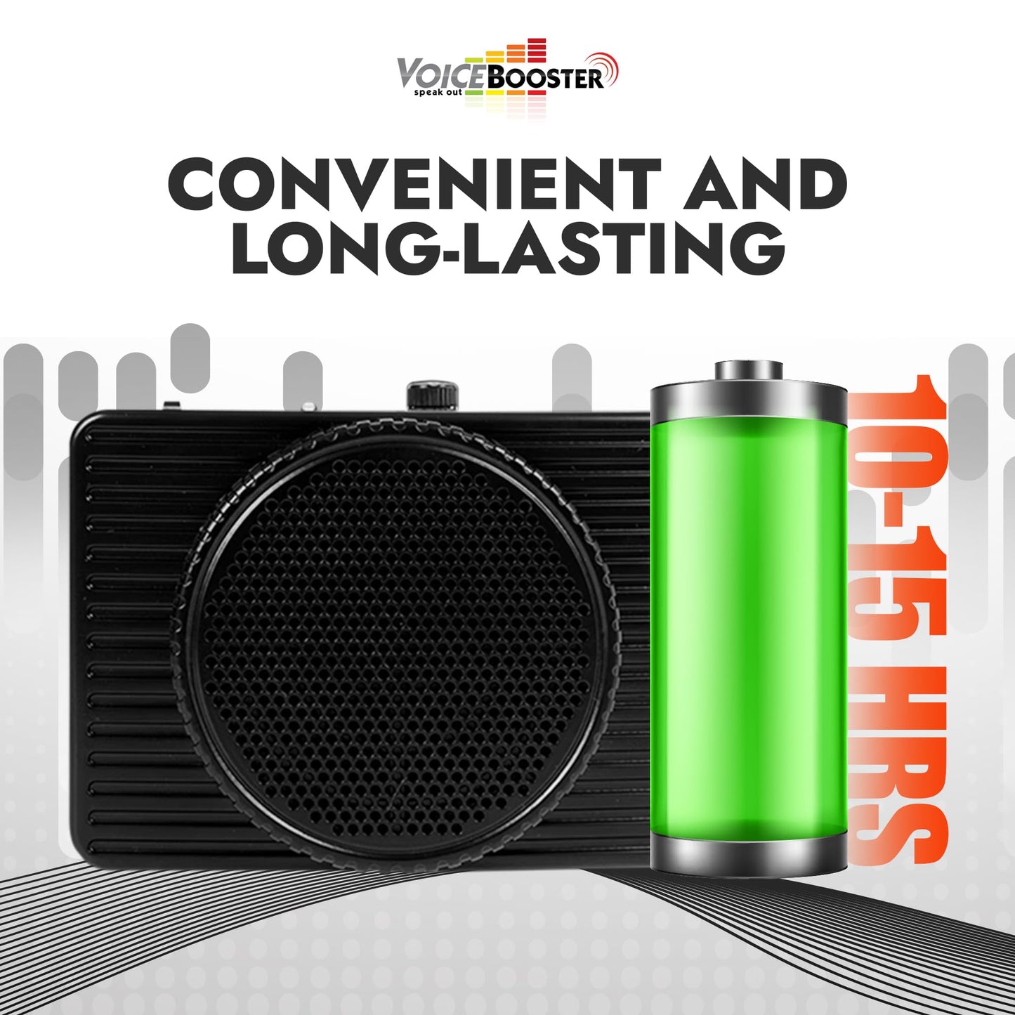 Voicebooster Portable Voice Amplifier for Teachers - 20W Rechargeable Portable Speaker & MP3 Player with Wearable Microphone Headset for Classroom, Tour Guide, Elderly, Public Speaking - MR2300