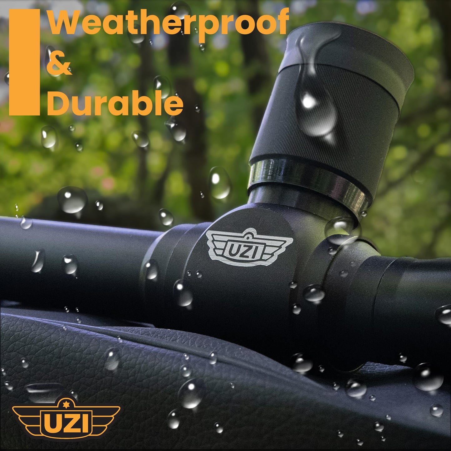 Uzi Expandable Tactical Professional Periscope Adjustable 20" to 27", Weatherproof Aluminum Spy Periscope for Adults, Kids, Hunting, Hiking, Surveillance, 5X HD Magnification, Black