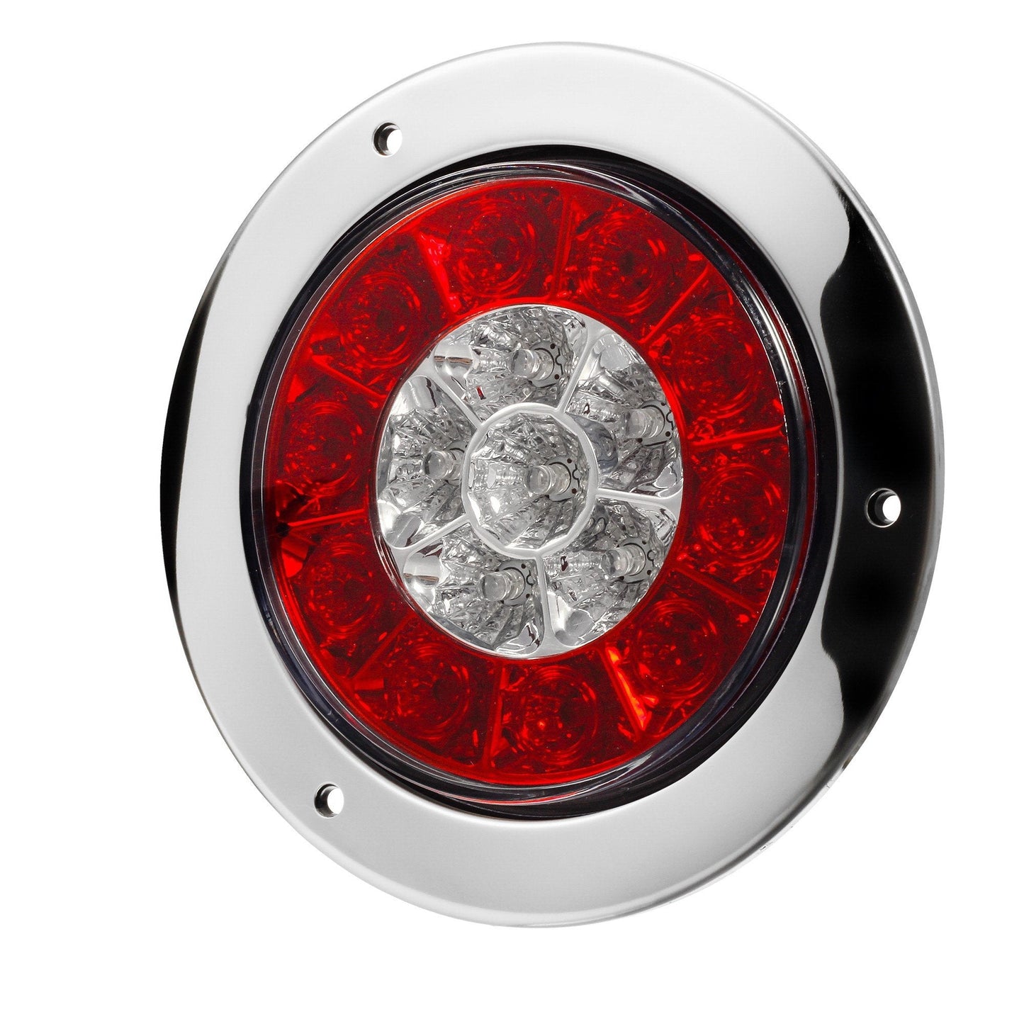 Partsam 4in Round Truck Trailer LED Tail Lights - Red/Amber, Sealed Dual Color, Model 4350421365, 2-Pack