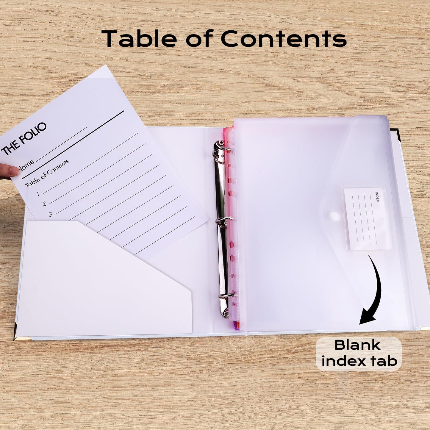 XKDOUS Aesthetic Document Organizer Linen Folio Folders with Pockets, 3-Ring Accordion Storage Binders Expanding File Folder for Important Papers, Documents and Files