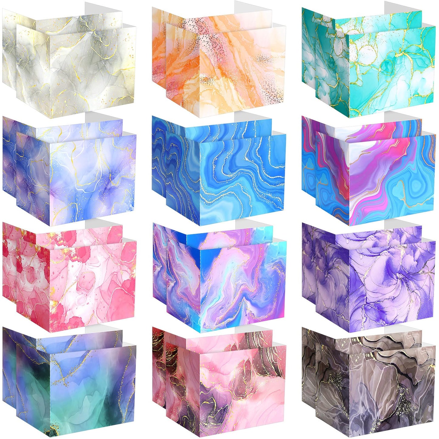 SATINIOR 24 Pcs Privacy Folders for Students, Desk Dividers for Classroom Testing, Student Privacy Boards Classroom Must Have, School Teacher Supplies(Marble Style,Vibrant Color)