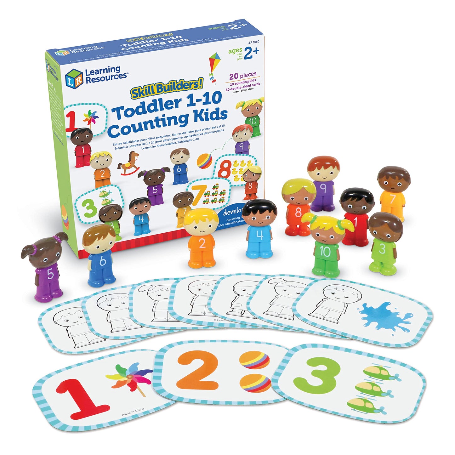 Learning Resources Skill Builders! Toddler 1-10 Counting Kids - 20 Pieces, Ages 2+ Toddler Learning Activities, Educational Activities for Toddlers, Preschool Must Haves