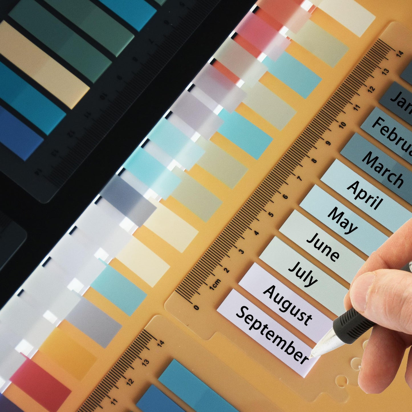 YOUDEFUL 1600pcs Translucent Page Markers,Morandi Sticky Note Tabs with Binders,Repositionable Book Flags Tabs Strip for Annotating Books,Clear Sticky Notes,Page Tabs,Index Tabs