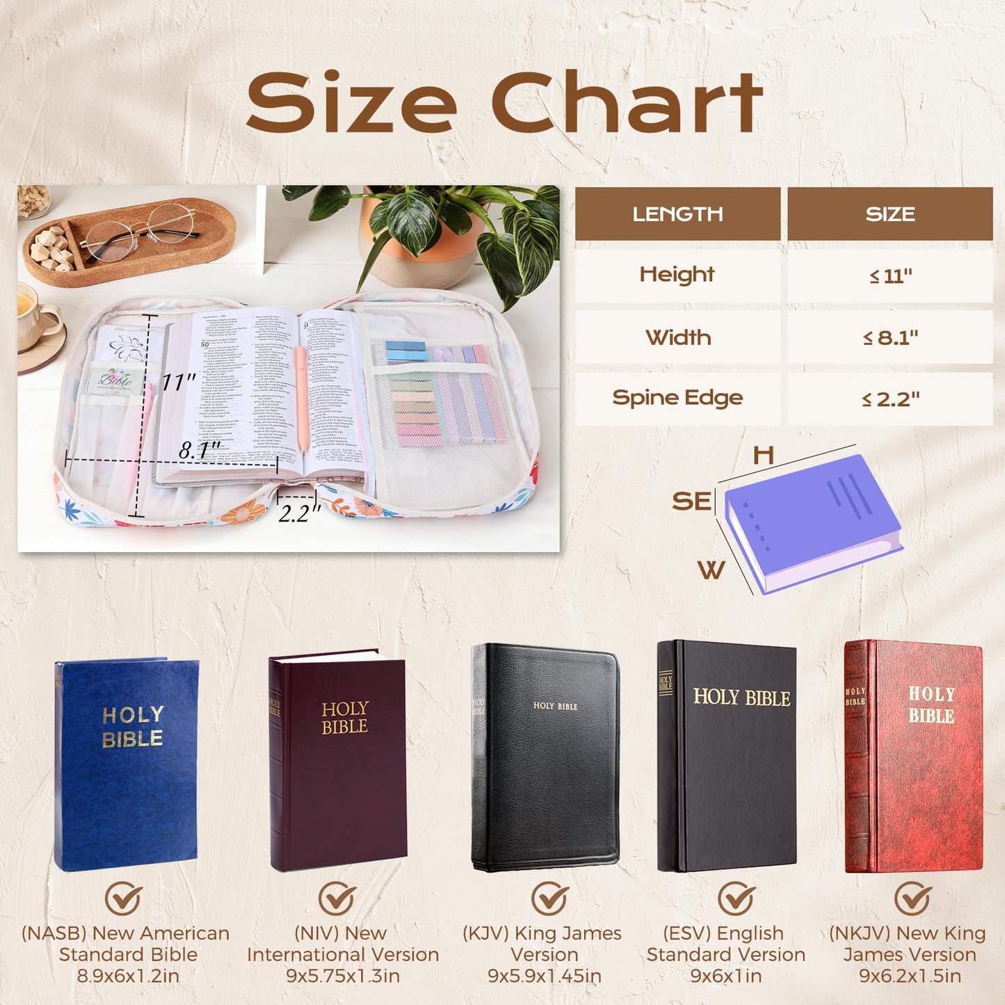 XKDOUS 24 Pcs Bible Cover Kit for Women Pink Canvas Bible Bag w/Handle, Pockets, Study Supplies Bible Journaling Kit Portable Book Carrying Case Christian Gifts for Mom Lady