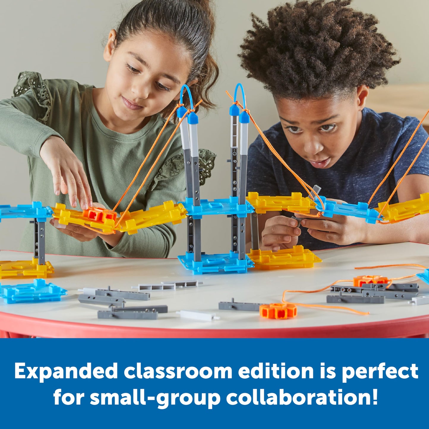 Learning Resources STEM Explorers Bridge Builders Classroom Set, 305 Pieces, STEM Projects for Students Ages 5+, Back to School and Teacher Supplies