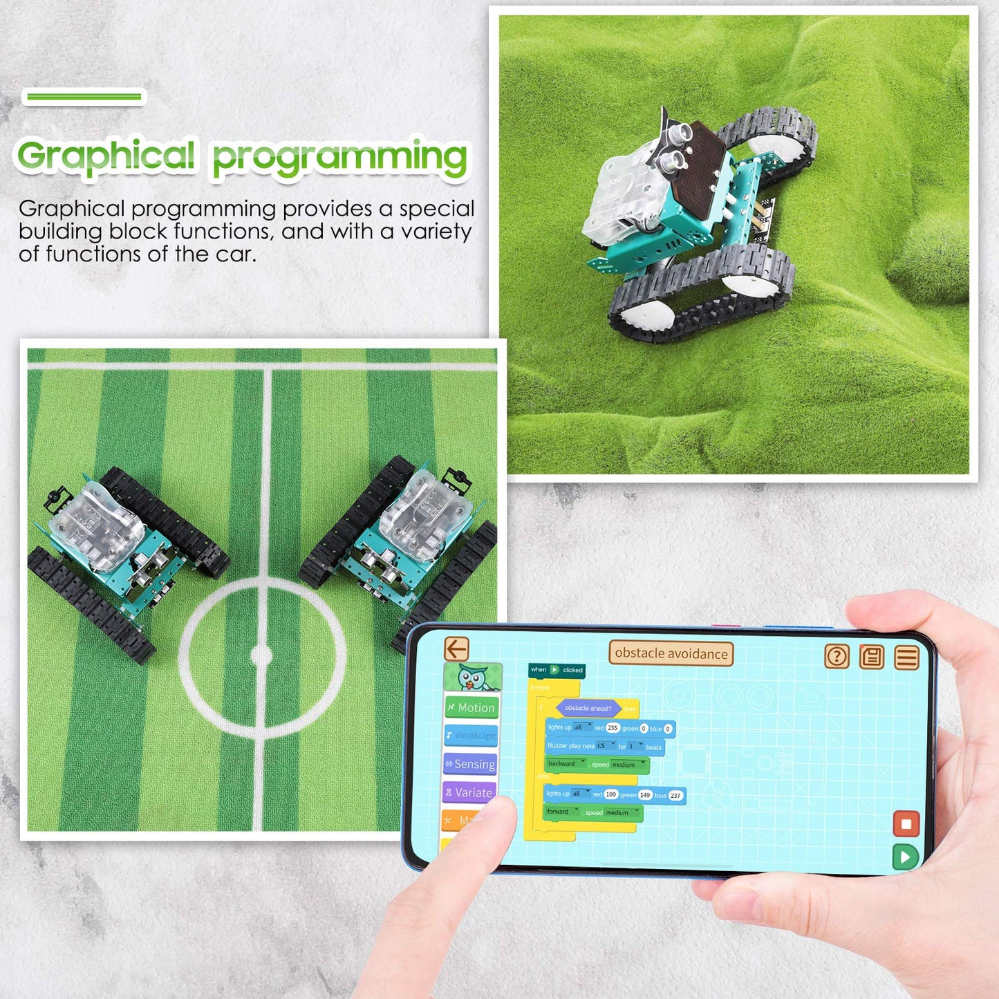 ELEGOO Owl Smart Robotic Car Kit V2.0 for Arduino Robotics for Kids Ages 8-12 12-16 STEM Science Kits Coding Robots Toys for 8+ Year Old Boys Girls Teens Circuits Engineering Building Projects