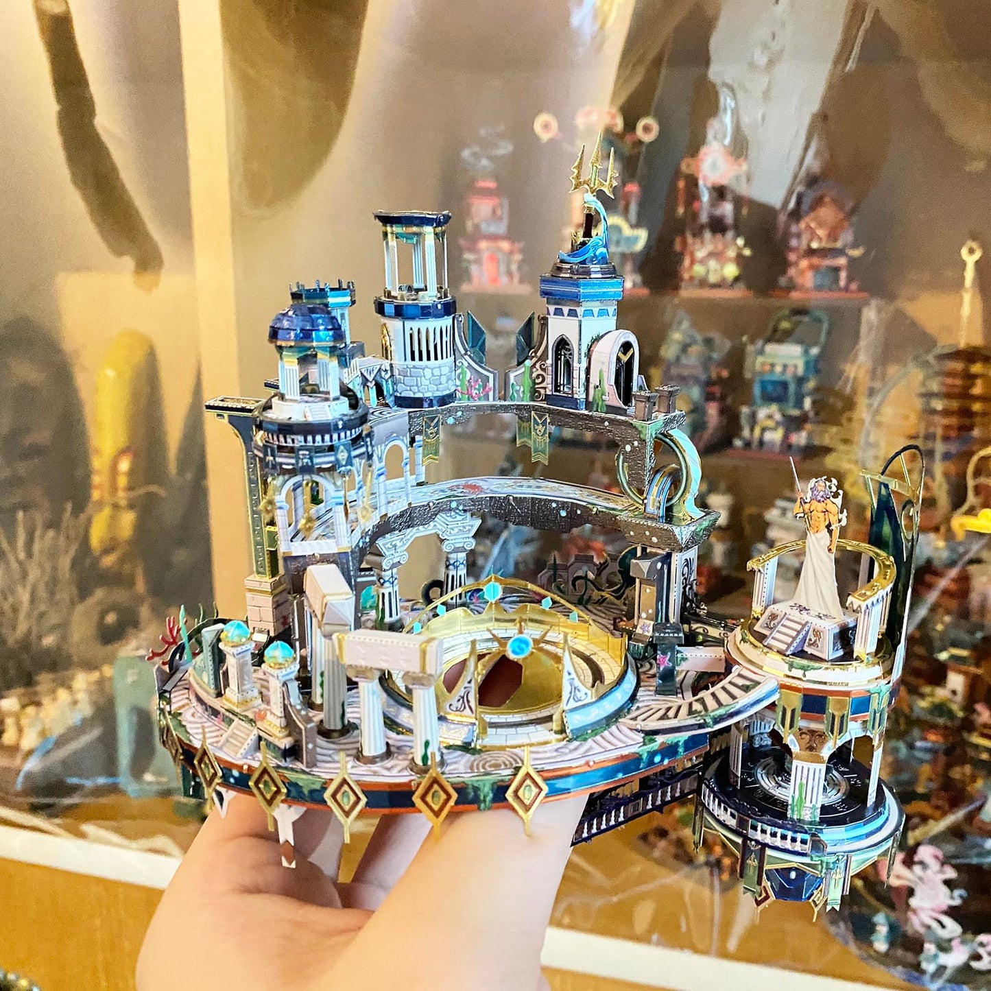 MU 3D Metal Puzzles for Adult Atlantis Palace, Lost World DIY Metal Model Kits Building Architecture Assembling Brain Teaser, Xmas Birthday New Year Girlfriend Gift Desk Home Decor
