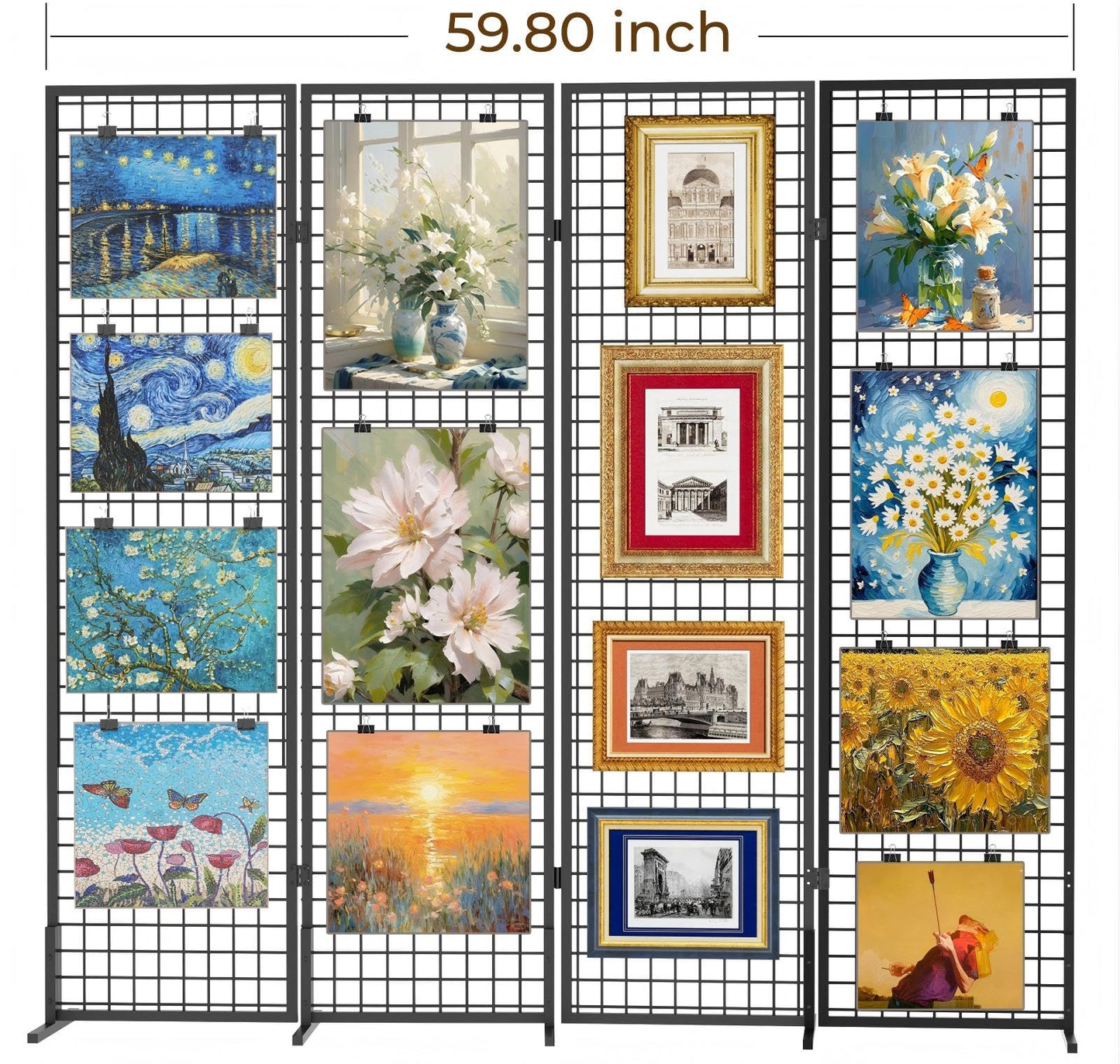 DEMEGA Grid Wall Panels Foldable Gridwall Panel Display Stand Art Show Display Panels for Vendor Events Craft Shows Merch Display
