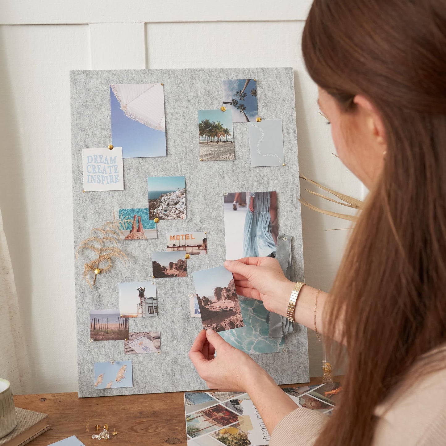 Inspirational Vision Board Kit – Complete Set with Vision Board Book & Felt Board, Motivational Pictures & Quotes to Map Your Goals & Dreams - The Perfect Supplies to Visualize Goal Setting & Success