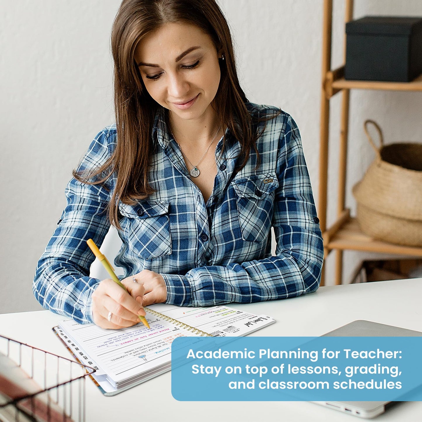 Planner 2026–2027, Weekly & Monthly Academic Organizer for School Year, Jul 2026–Jun 2027, Hardcover Planner with Tabs, Back to School Essential, 6.3" x 8.5", Coastal Van