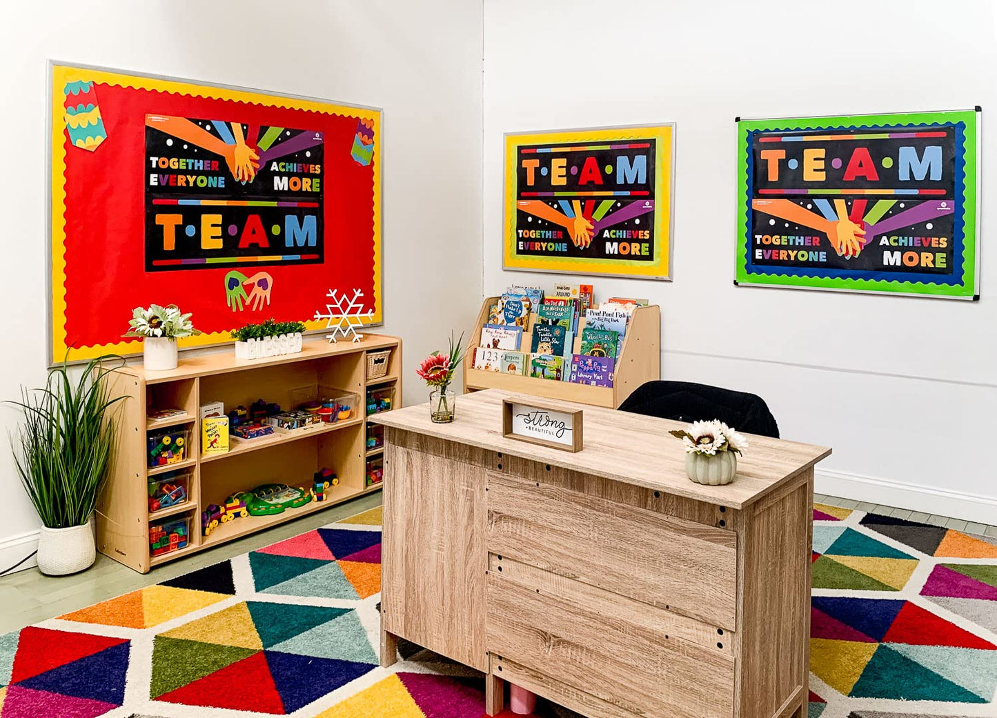 Sproutbrite 13.5" x 39" Educational Posters - 2 Teacher Posters for Classroom - Motivational and Inspirational Growth Mindset Poster for Students - Bulletin Board and Wall Decor for Pre, Elementary and Middle School - Creates a Positive and Encouraging Cl