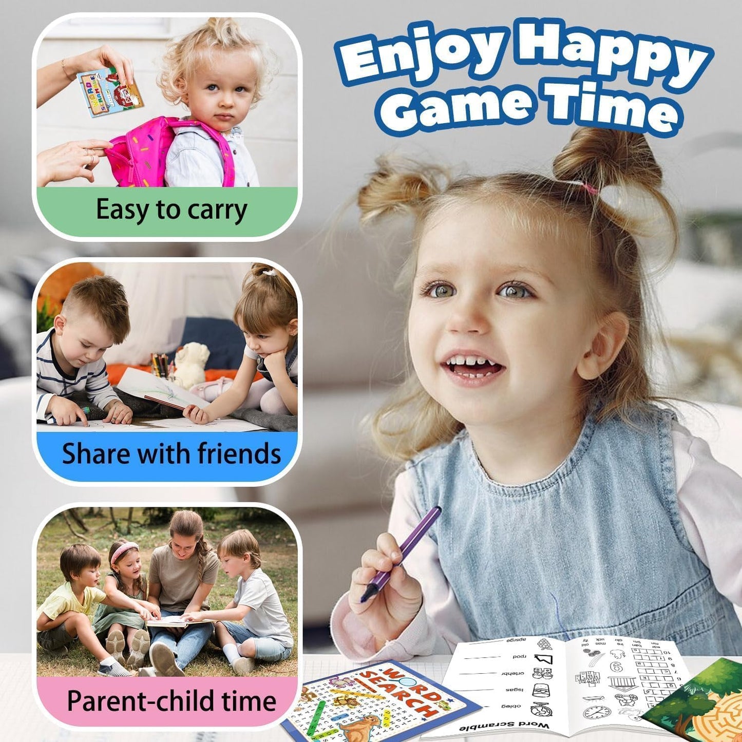 Kalysky 24 Mini Activity Books for Kids Party Favors Ages 4-8 8-12,Fun and Challenges Include Mazes, Dot to Dot,Word Search, Word Scramble and More for Goodie Bag Stuffer Classroom Activity