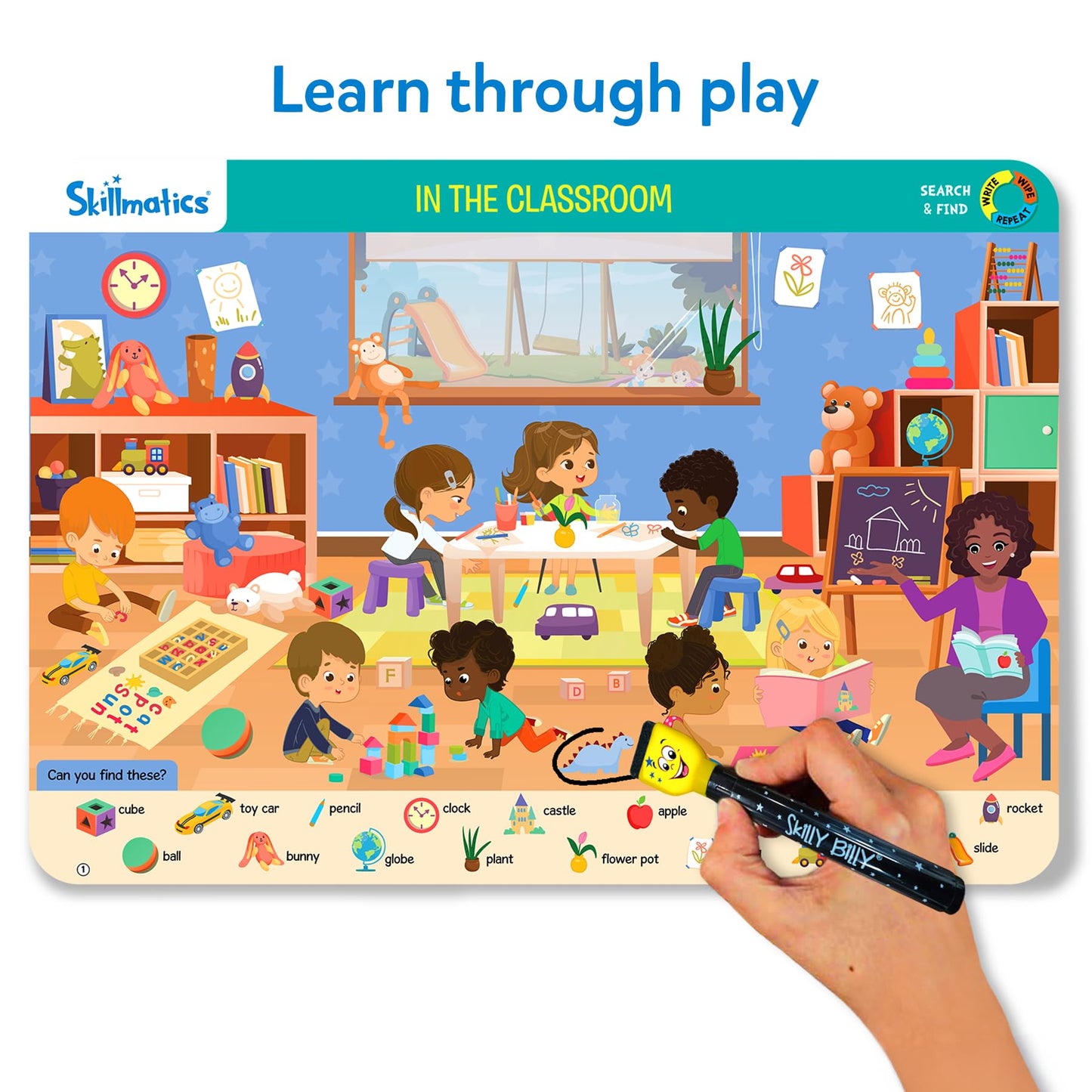 Skillmatics Search and Find Megapack Educational Game - Reusable Preschool Learning Activities, Perfect for Toddlers & Kids Who Love Toys, Art & Crafts, Builds Vocabulary, Gifts for Ages 3, 4, 5, 6