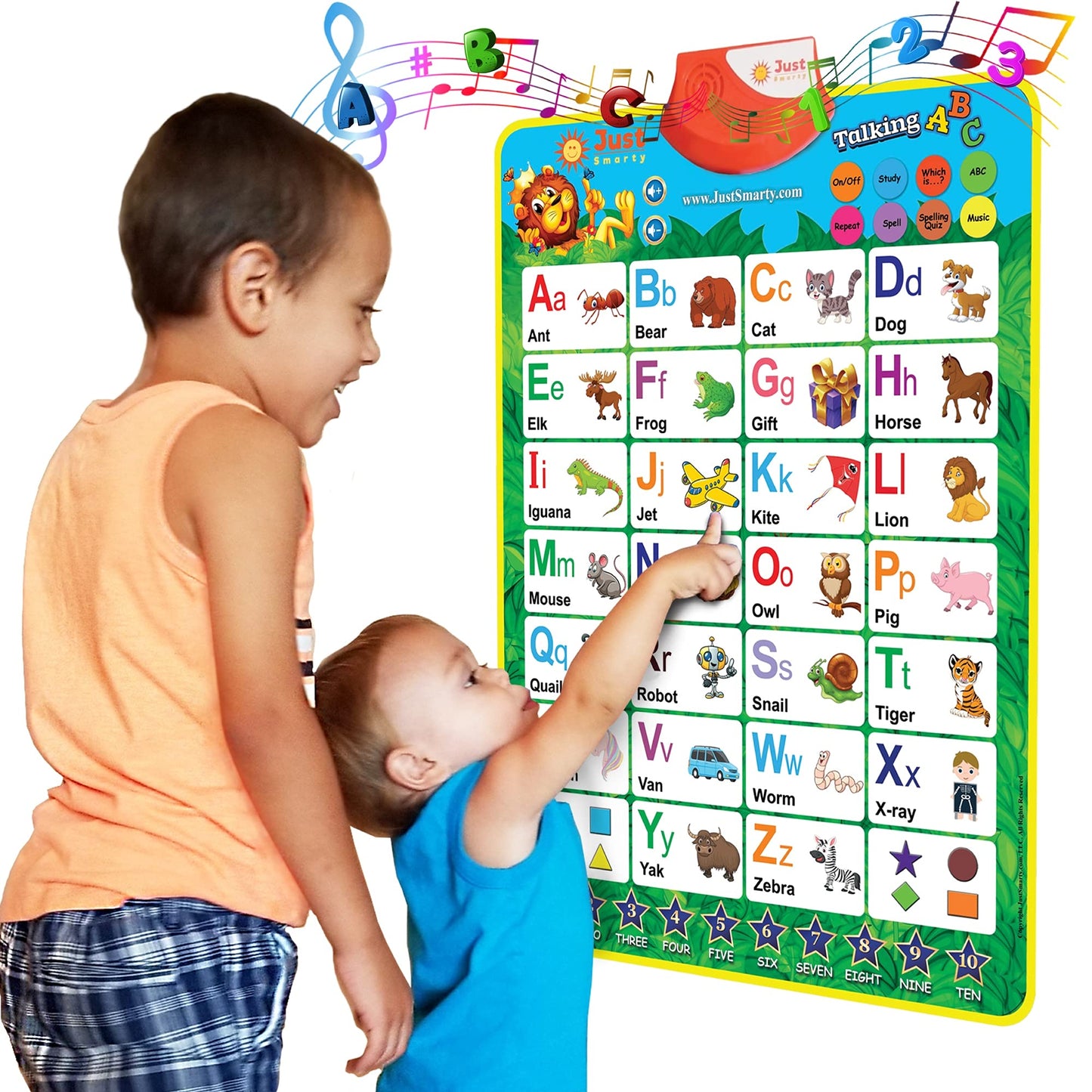 Just Smarty Interactive Learning & Education Toys for 2+ Year Old | Alphabet Learning Toddler Toys Age 1-2 | Learning Toys for 1 + Year Old Boys and Girls | ABC Baby Learning Toys 12-18 Months