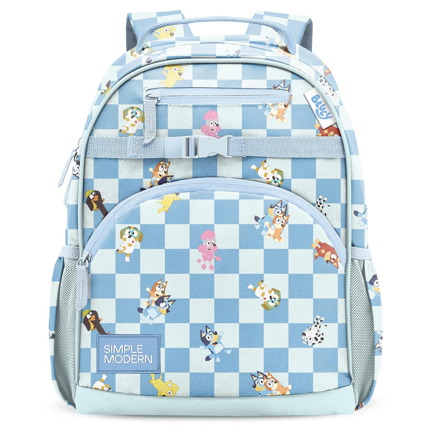 Simple Modern Medium Bluey Toddler Backpack for School Girls and Boys | Kindergarten Elementary Kids Backpack | Fletcher Collection | Kids - 15" tall | Bluey Checkmate
