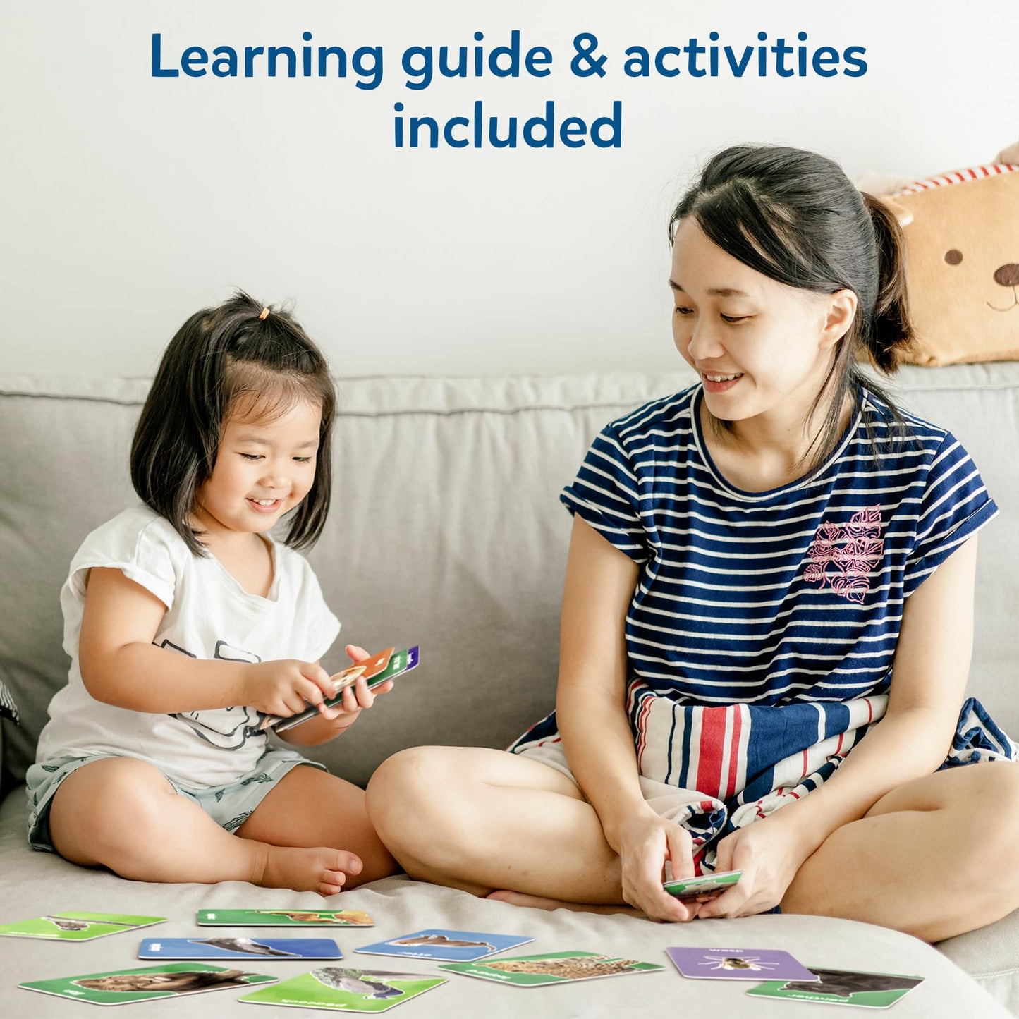 Skillmatics Thick Flash Cards for Toddlers - First 100 Animals, Montessori Toys, Preschool Learning Activities, Learning Aids, Gifts for Kids Ages 1, 2, 3, 4 Years