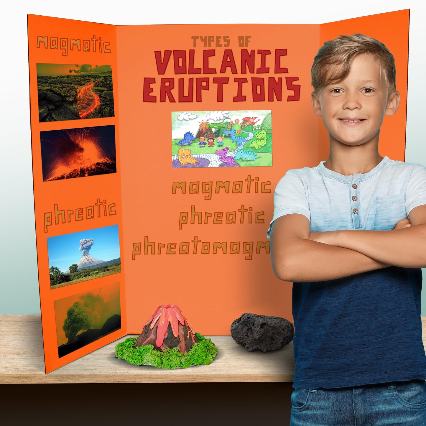 Flipside Products 36” x 48” Project Boards for Presentations, Science Fair, School Projects, Event Displays and Trifold Picture Board, Proudly Made in USA - Orange - 10 Pack