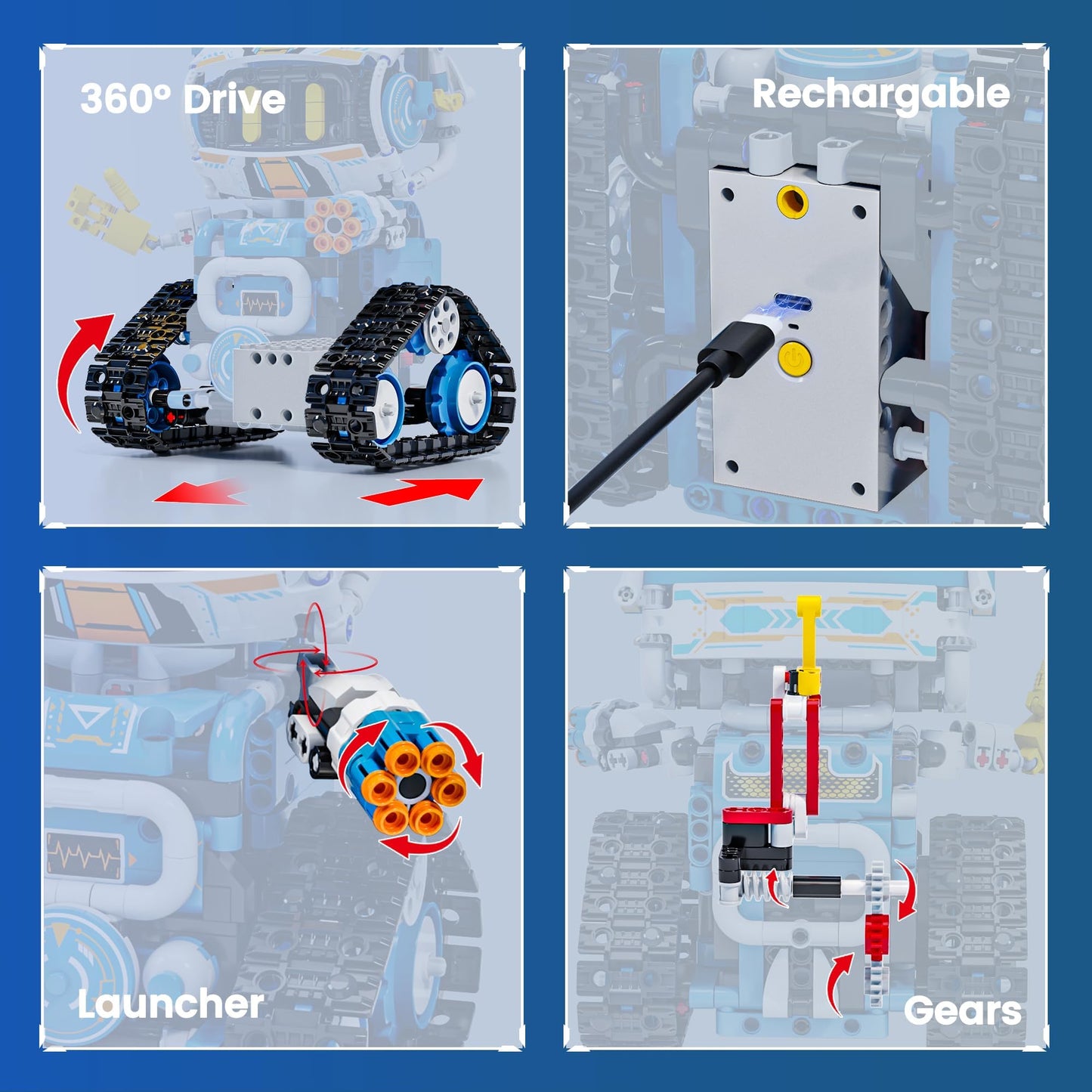 Glikid 5 in 1 STEM Robotics Kit for Kids 8-12, APP & Remote Control Robot Building Kit, Science Project Kit & STEM Toys for Ages 8-13, Gifts for 8 Year Old Boys Girls