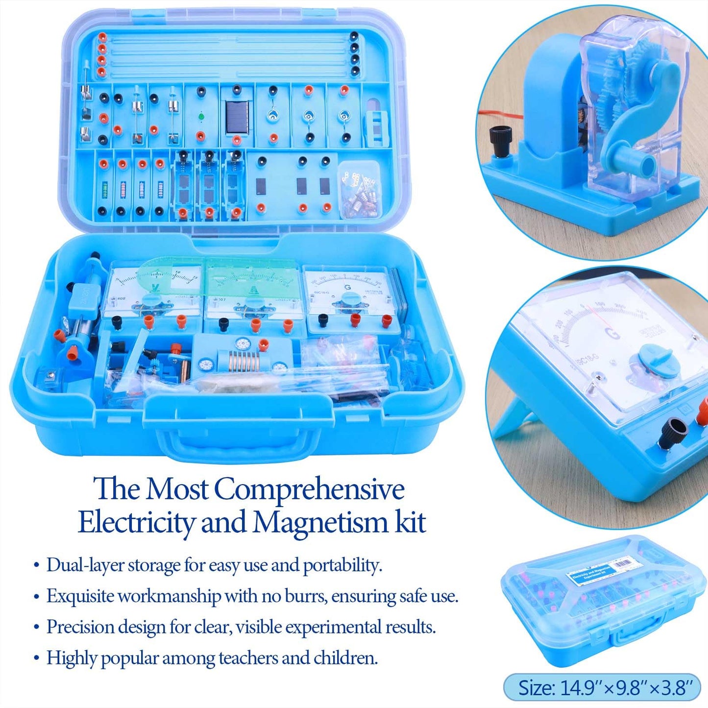 JIOEWVELL Physics Labs Basic Electricity & Magnetism Experiment Kit, STEM Electromagnetism & Elementary Electronics Learning Starter Set for High School Students Physics Science Lab Supplies