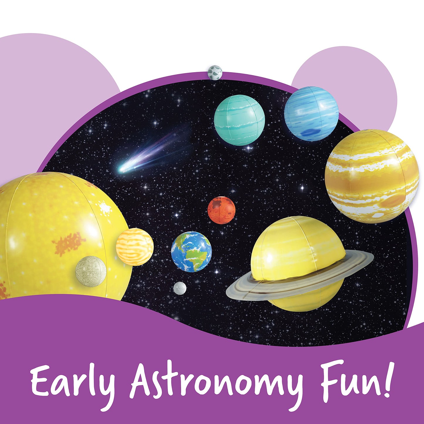 Learning Resources Giant Inflatable Solar System - Project Kit, Space and Planet Model, Constellation Classroom Globe, STEM Science Projects Gifts, Preschool , Teacher Must Haves