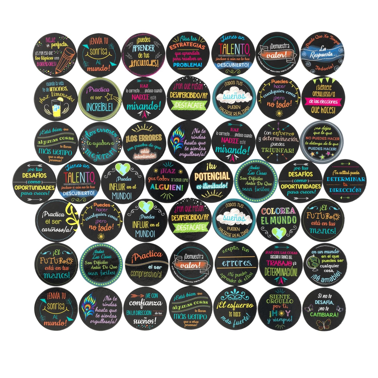 Spanish Positive Affirmation Chips - Positive Reinforcement for Children and Students - Set of 100