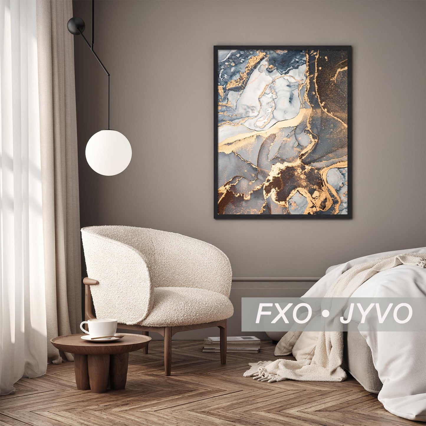 Fxojyvo Engineered Wood 18x22 Picture Frame Set of 3, Black Frame for 18 x 22 Inch Picture Poster Photo, Light Weight 18 by 22 Frame with Wood-grain for Wall - 3 Pack/Black/18 x22