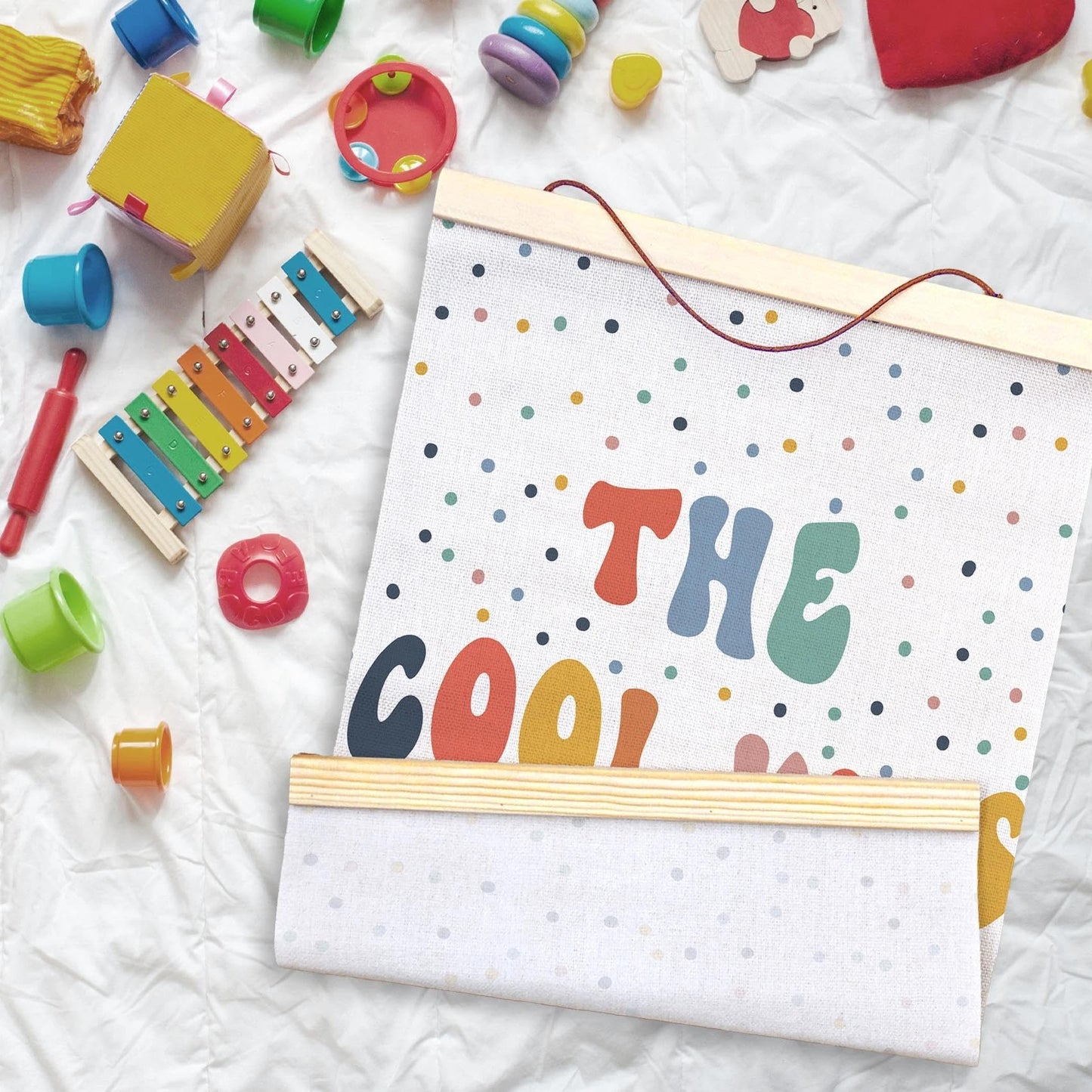 LKETW Kids Playroom Poster Hanger Frame 12x16 Inch, Toddler Room Wall Art Posters for Playroom, The Cool Kids Club Hanging Banner Decor for Toddler Boy Girl Room Nursery Playroom