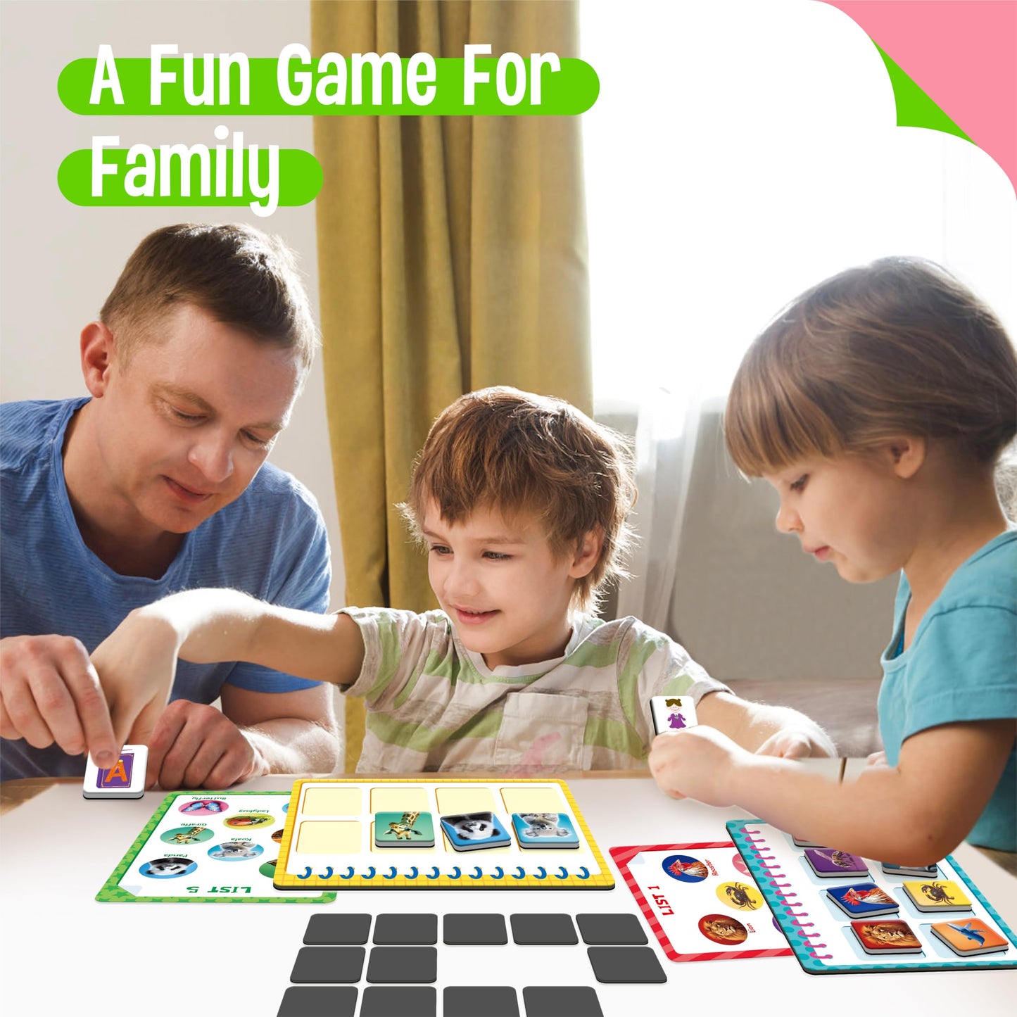 SpriteGru Magnetic Animal Matching Game, Funny Animals Learning Game, Race to Collect Your Lists Educational Toy for Boys & Girls at Home