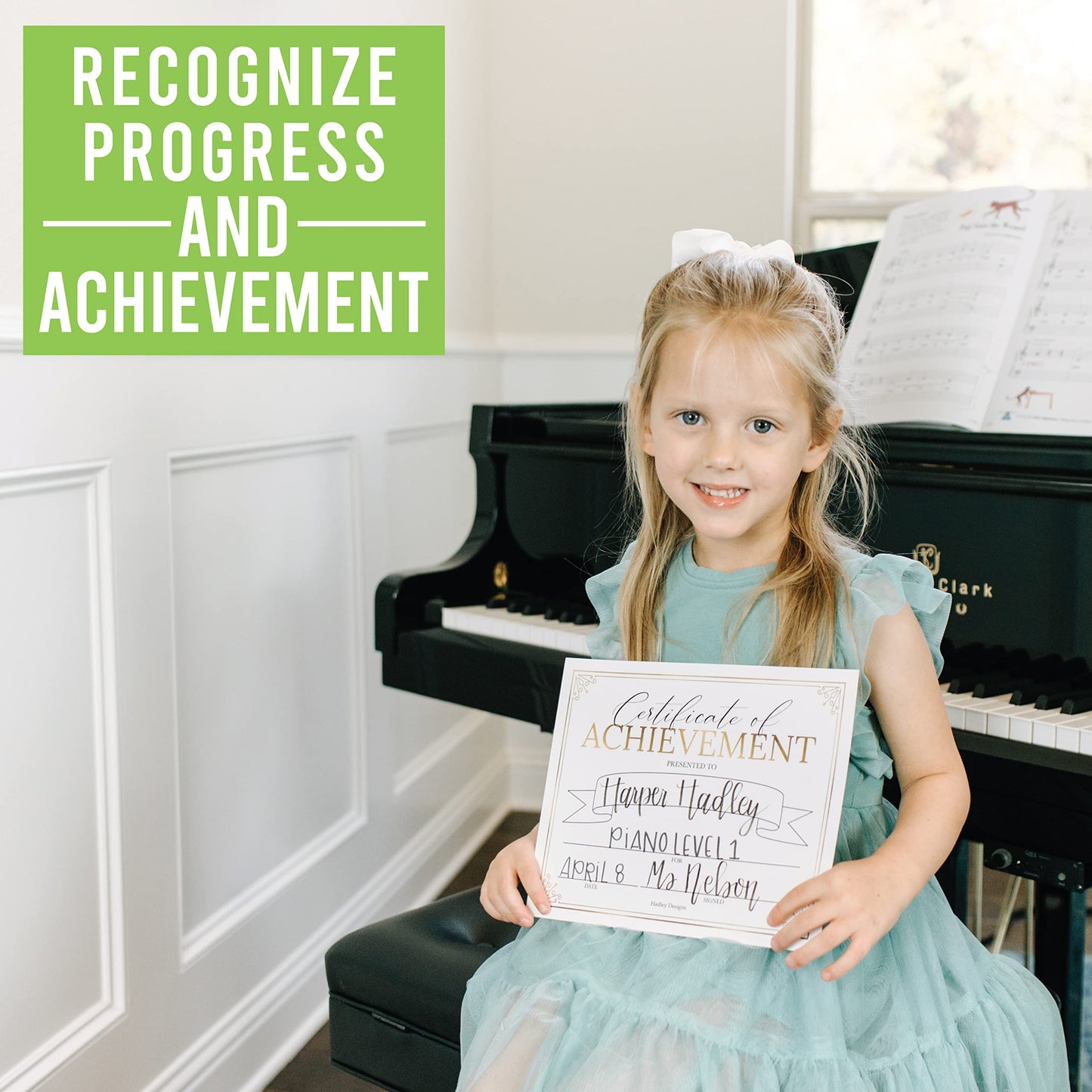 Certificate of Achievement Awards -25 Bulk Award Certificates for Students & Employee of the Month, Gold Certificate Paper, Superlative Academic Excellence End of School Certificates of Completion