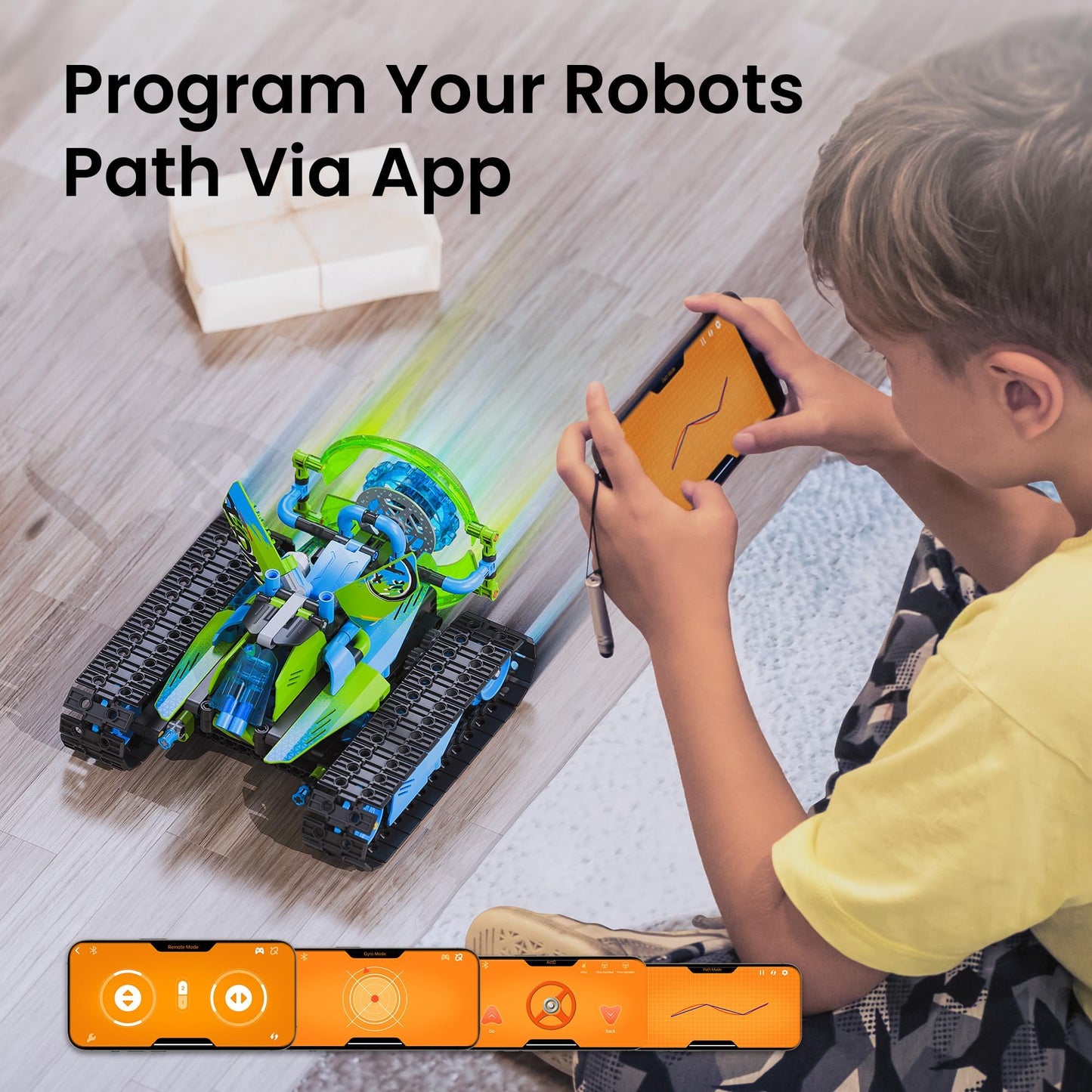 Sillbird Robot Car Building Kit with Remote Control STEM Gifts for Boys Ages 8-14, Technic Coding Stunt Racer Toys for Kids Birthday, Buildable 5in1 Models with 662 Pieces
