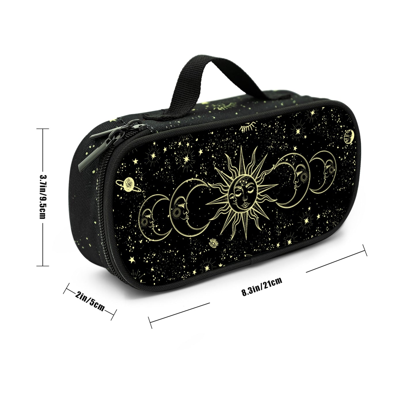 Droerfes Moon Sun Pencil Case Pencil Pouch Large Capacity Pen Bag School Office Organizer Stationery Storage Box For Girls Boys Teen Kids