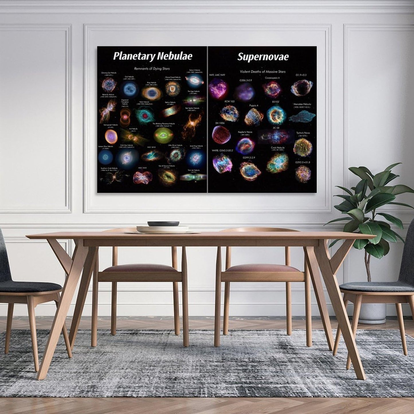 YLJAPOS Planetary Nebulae& Supernovae Poster Solar System Galaxy Astronomy Outer Spaces Wall Art Aesthetic Decorative Painting Living Roomstyle 12x18inch(30x45cm)