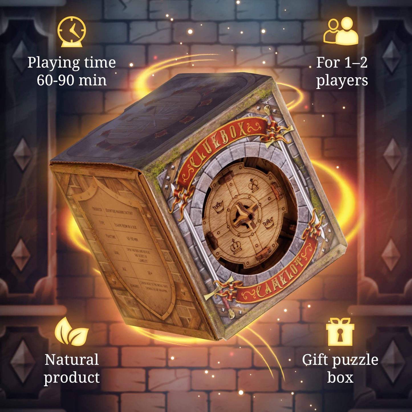 iDventure Cluebox The Trial of Camelot | Escape Room Puzzle Box | Challenging 3D Puzzle | Brain Teaser for Adults | Unique Gift Idea