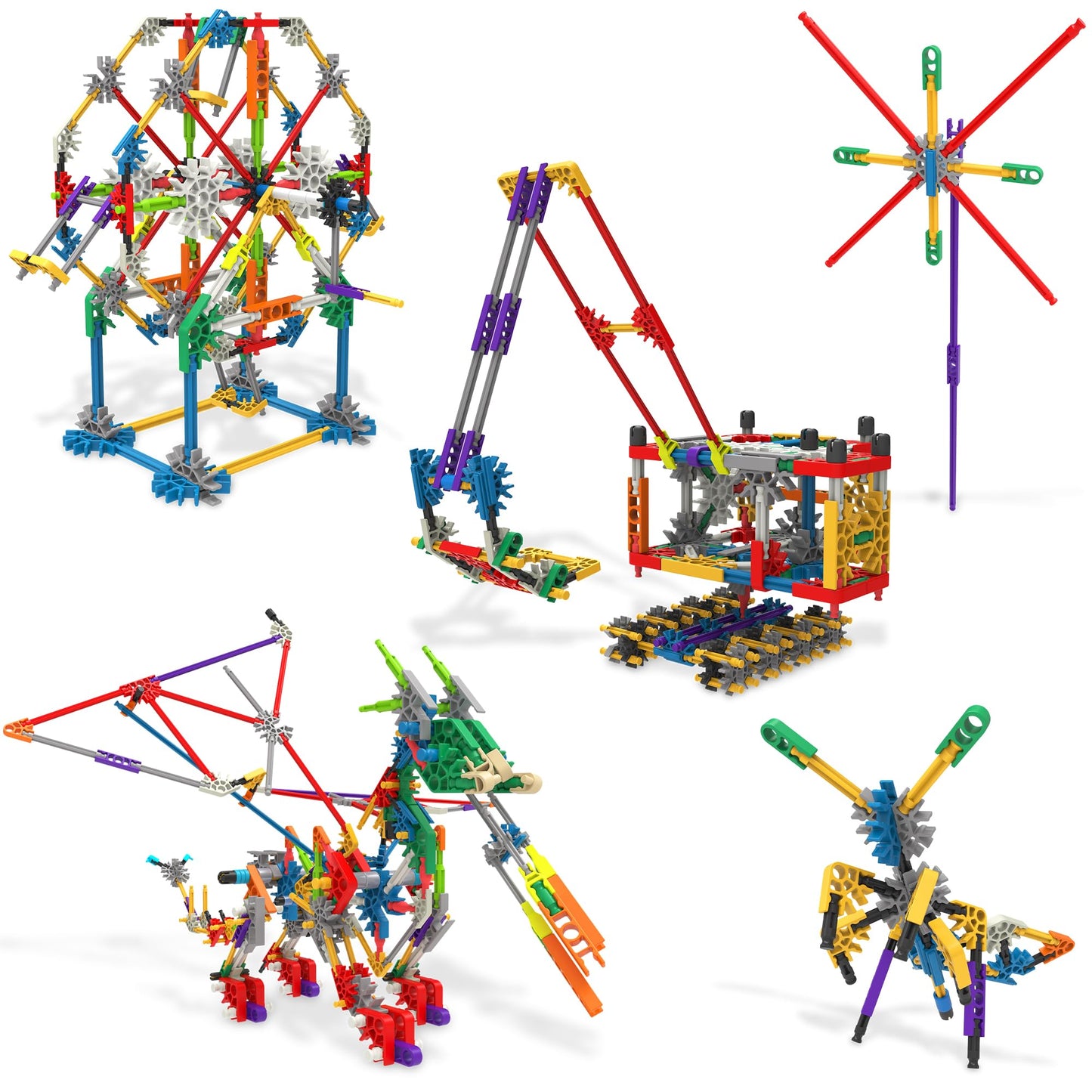 KNEX 80 Model Deluxe Set with Reusable Bag - STEM Building Kit, Kid Construction, Creative Play Toy‚ Ages 8+