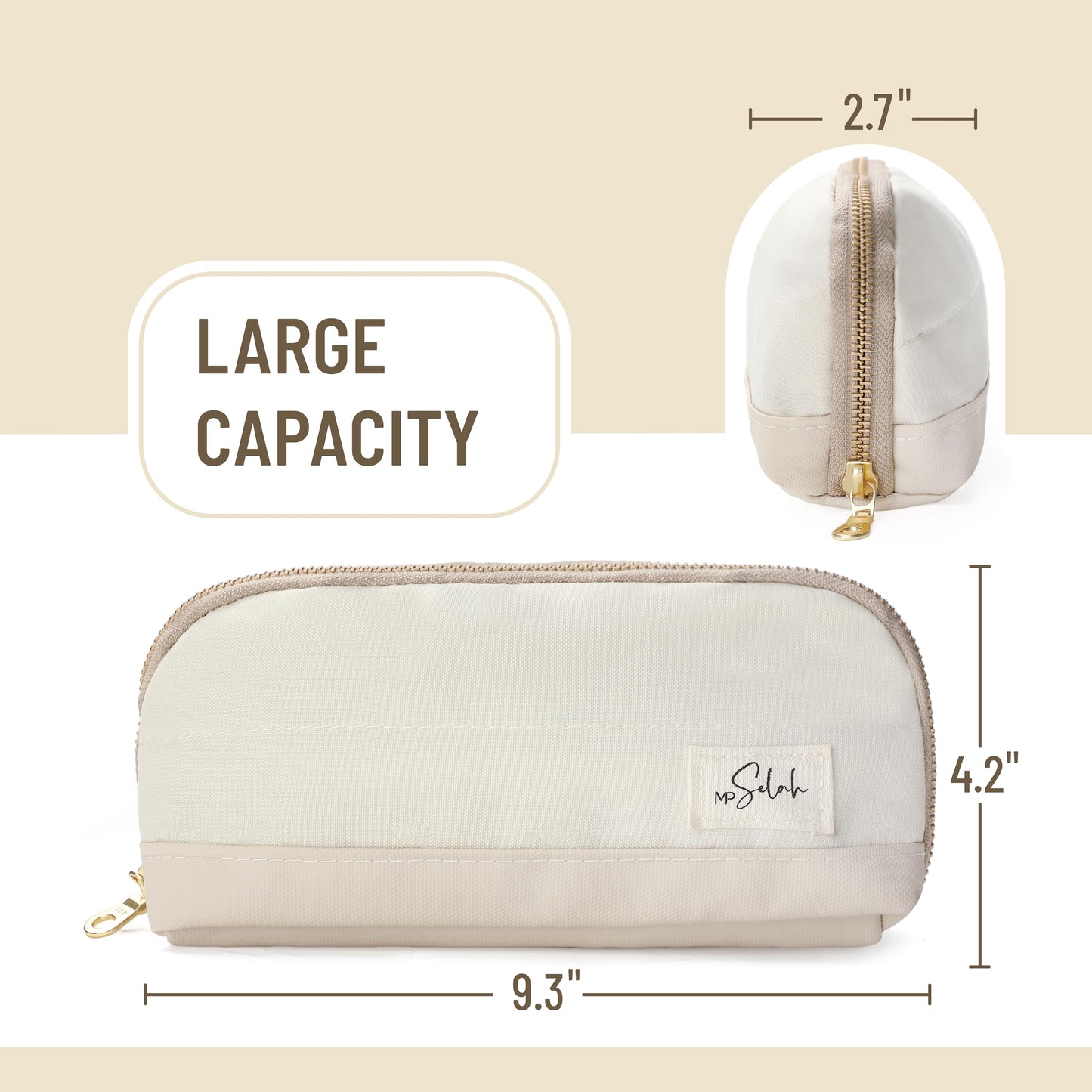 Mr. Pen- Wide-Opening Pencil Case, Triangle Design, Compact & Spacious Pencil Cases with 5 Mesh Pockets, Bag Pouch, Box Organizer for Students, School Supplies, Aesthetic Supply
