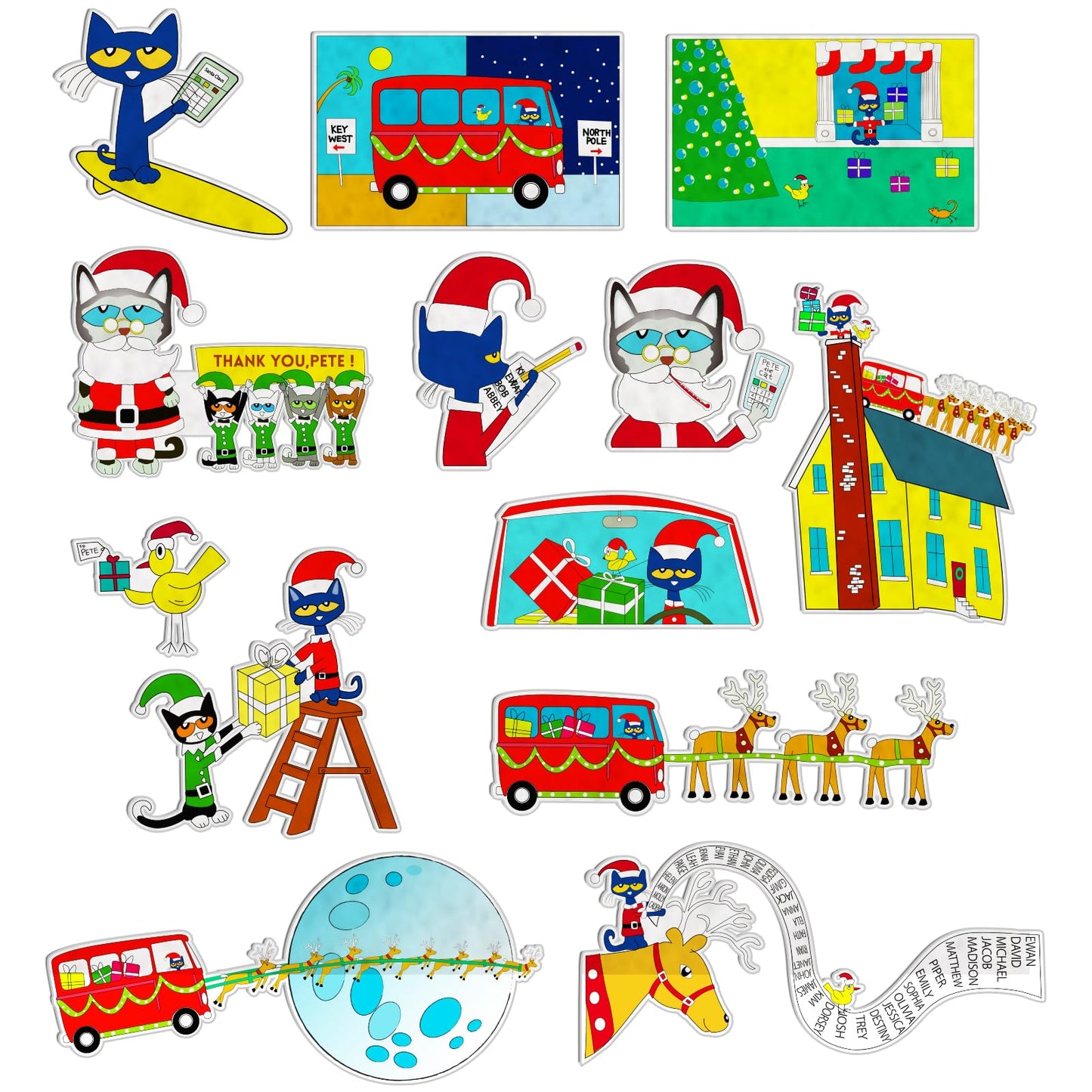 Ai fsem Pete's Saves Christmas Felt Board Story Sets Toddler Interactive Toys Flannel Board Stories for Preschool Storytelling Learning Education Toys